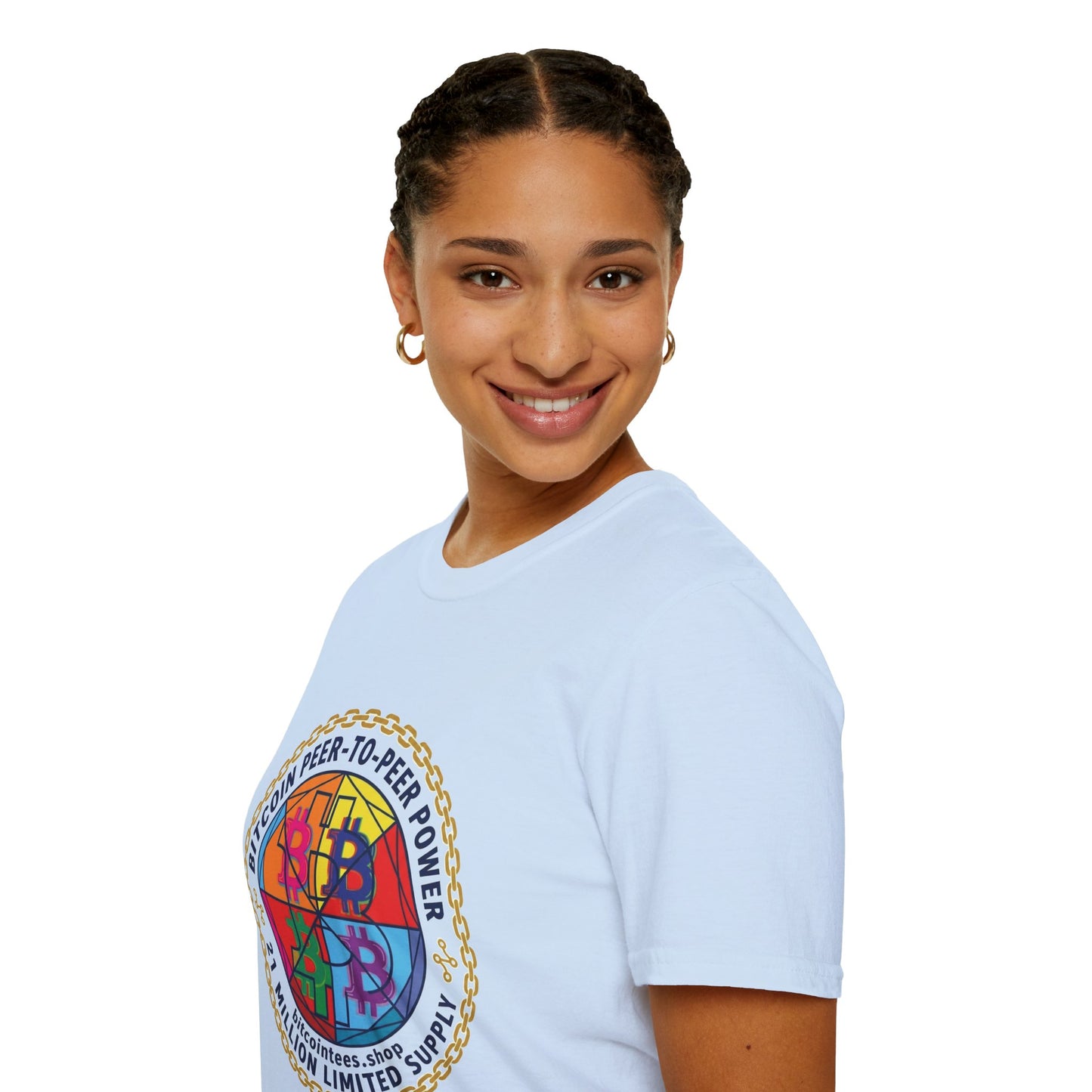 Bitcointees Colorwheel Logo T-Shirt — Crypto Peer-to-Peer Graphic Tee
