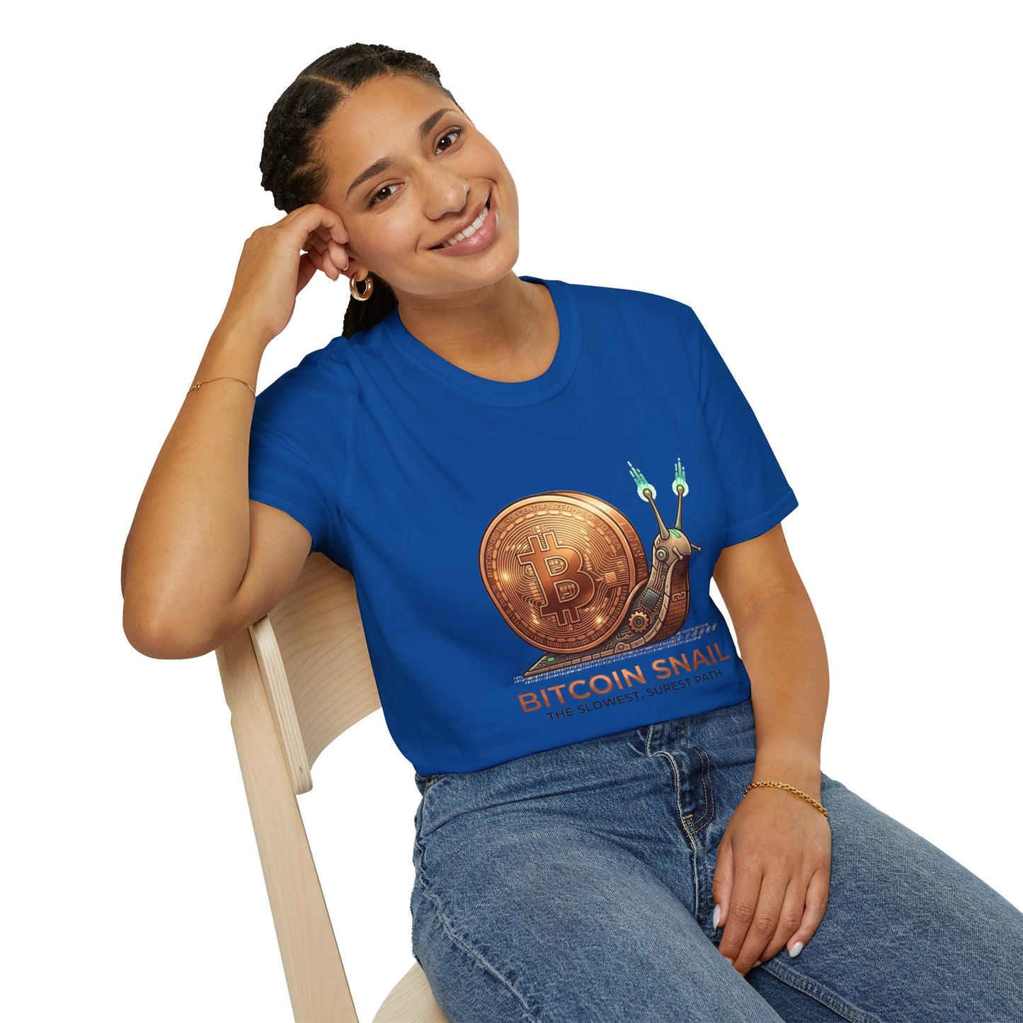 Bitcoin Snail T-Shirt — "Bitcoin Snail: The Slowest, Surest Path" Crypto Tee