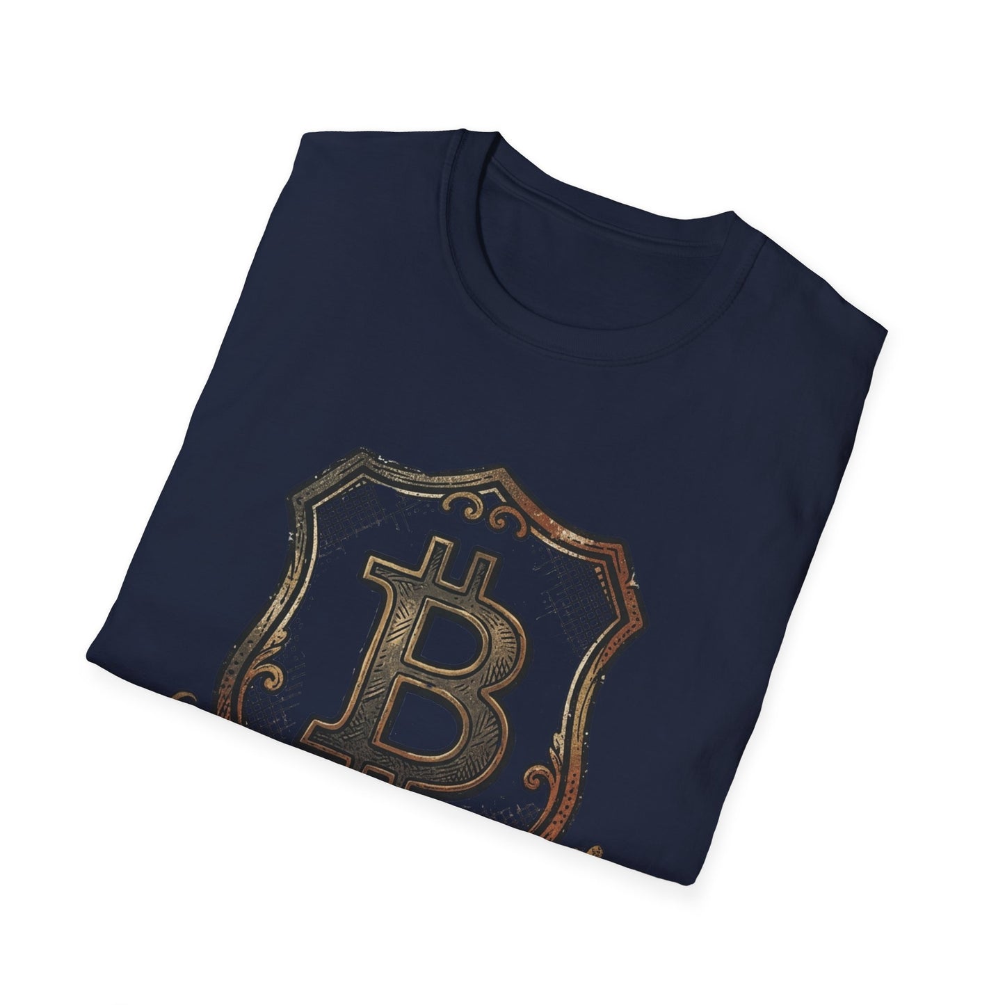 Bitcoin Crest T-Shirt — Vintage Cryptocurrency Emblem Tee