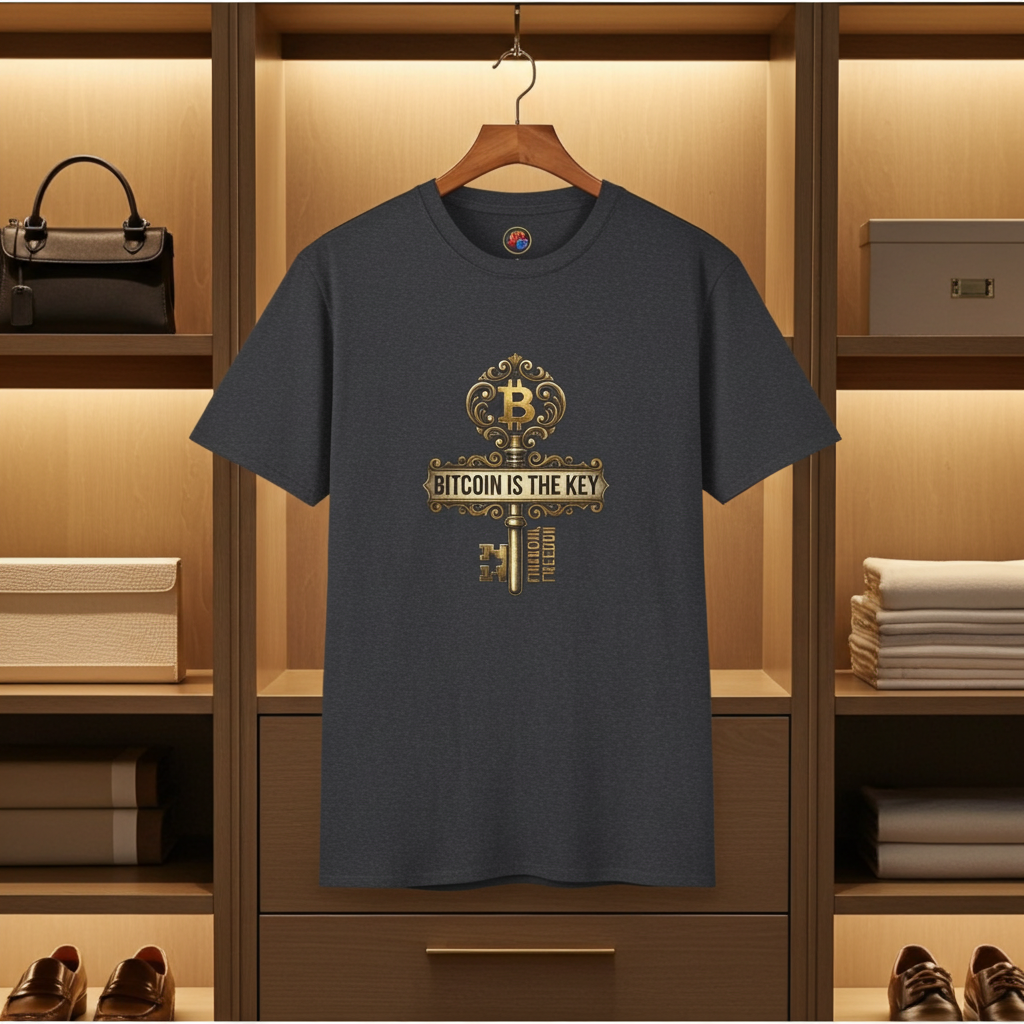 Bitcoin Is The Key Graphic T-Shirt — Vintage Key Crypto Tee