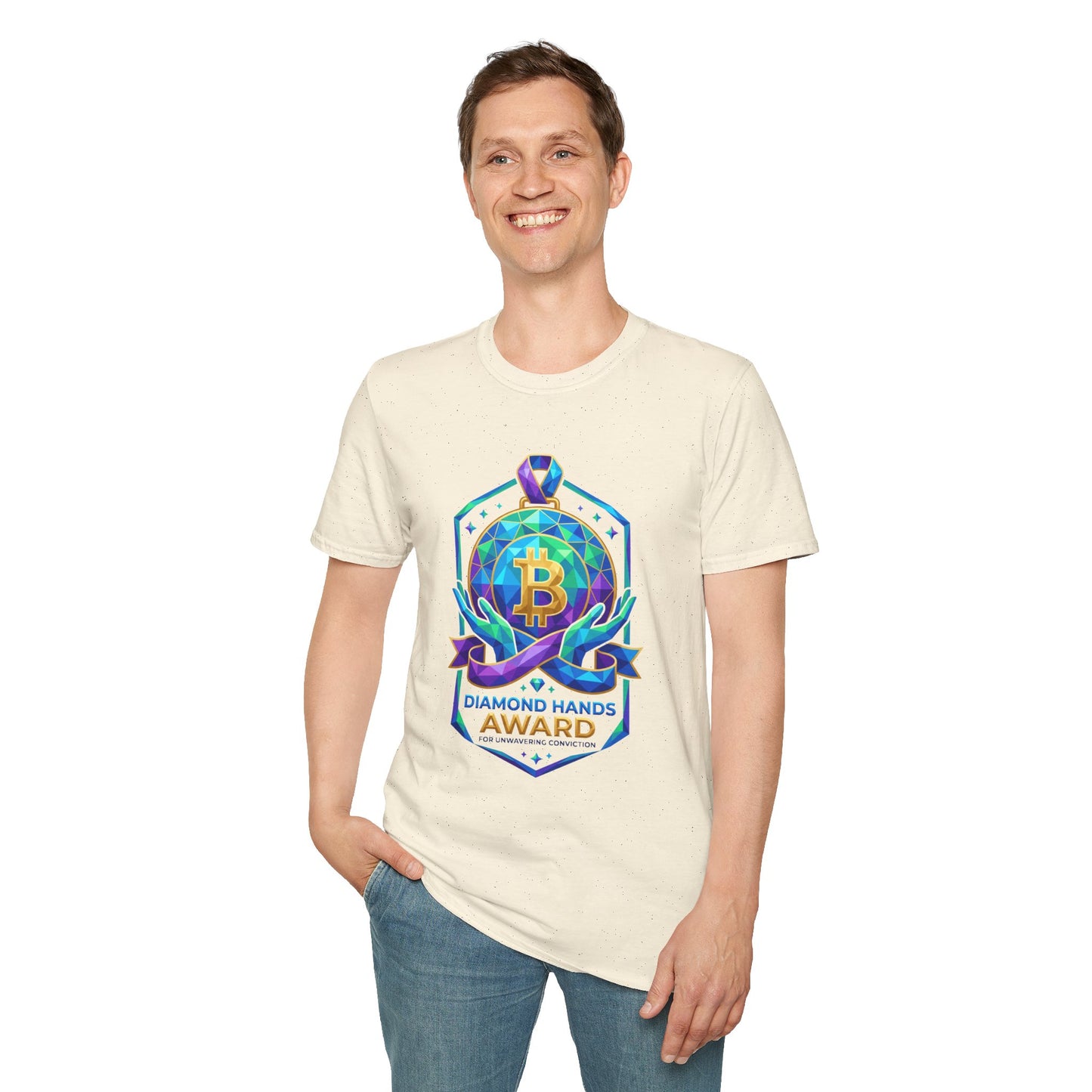 Bitcoin Diamond Hands Award T-Shirt — Crypto Investor Graphic Tee