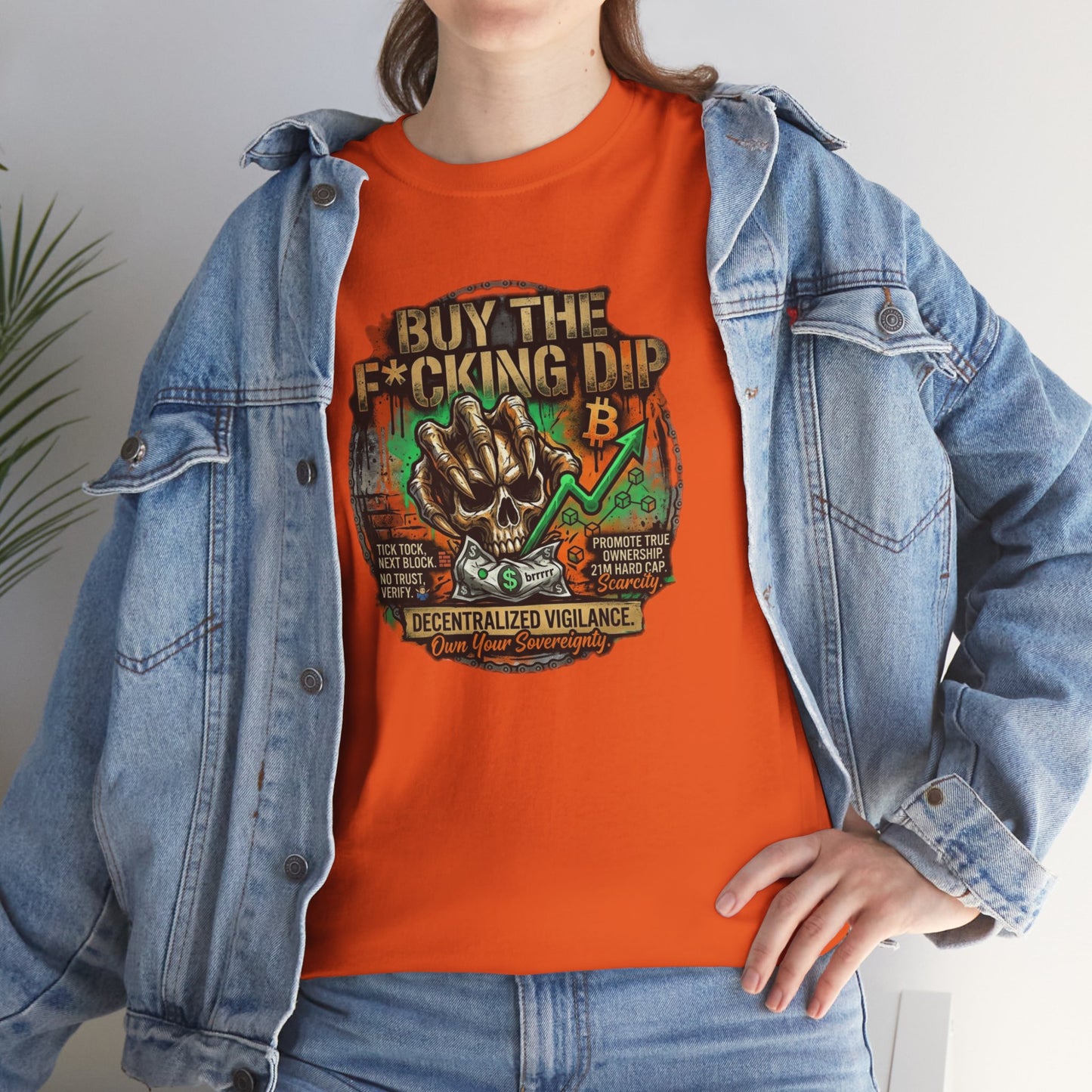 Buy The F*cking Dip Graphic Tee — Stock Market Crypto HODL Trading Shirt