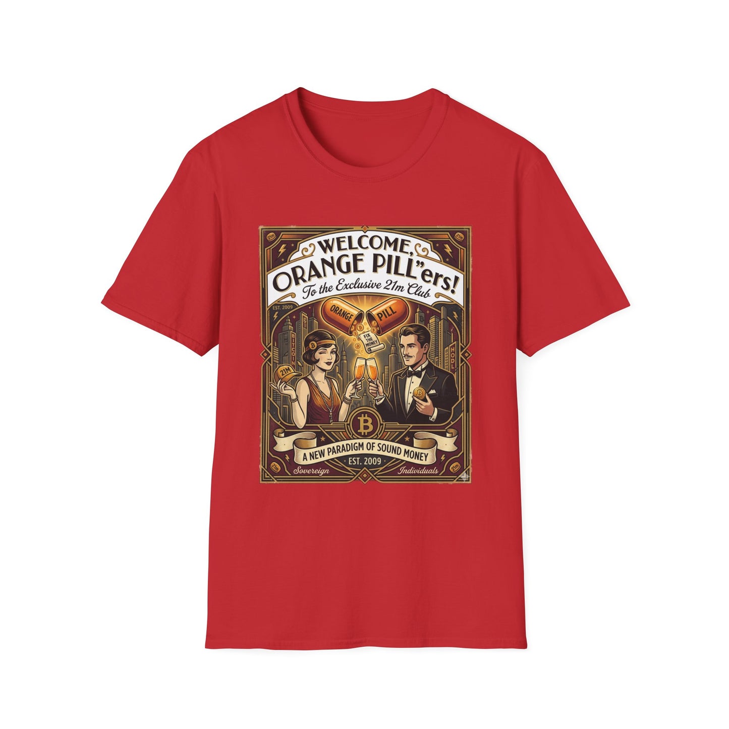 Vintage 'Welcome Orange Pill' T-Shirt — Retro Apothecary Graphic Tee