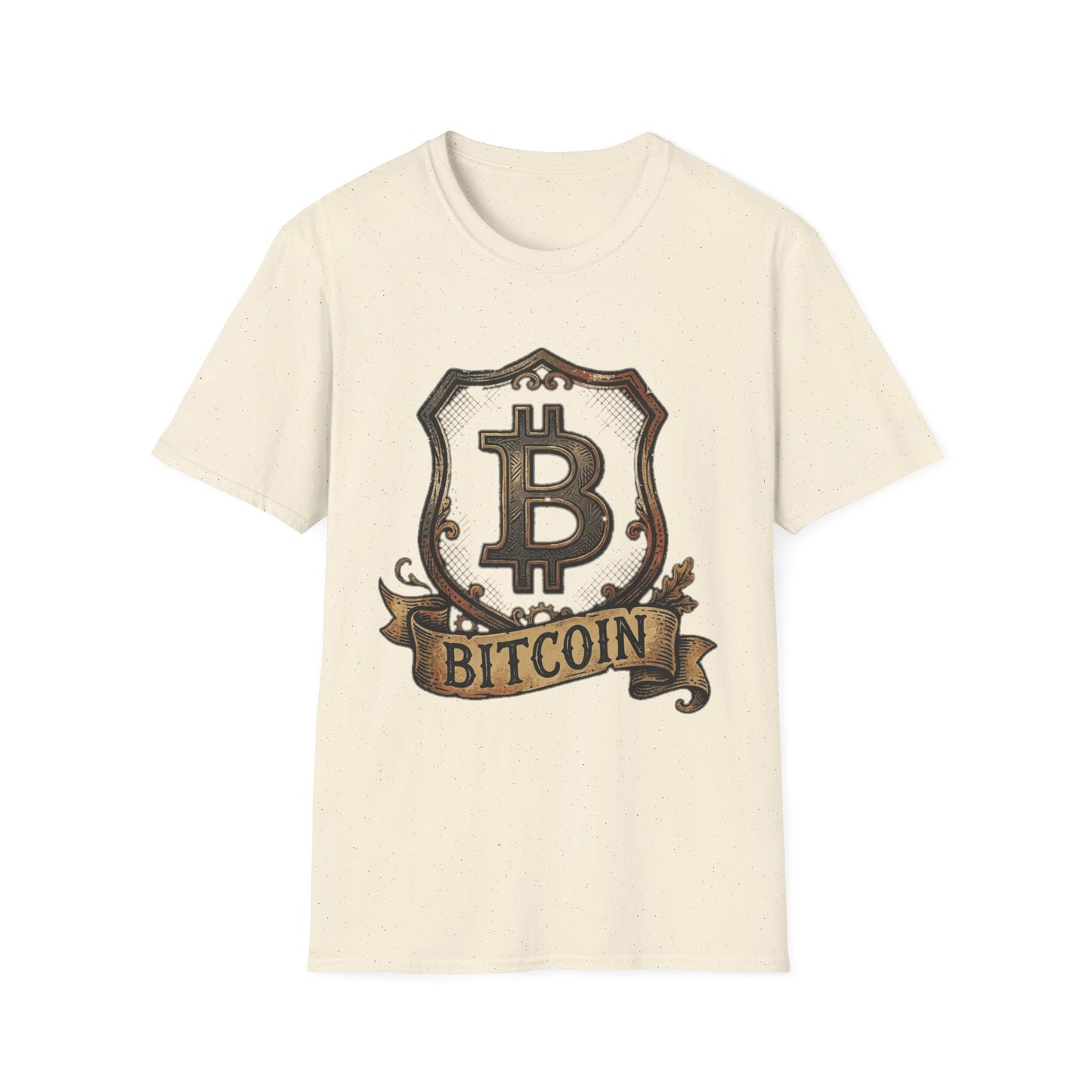Bitcoin Crest T-Shirt — Vintage Cryptocurrency Emblem Tee