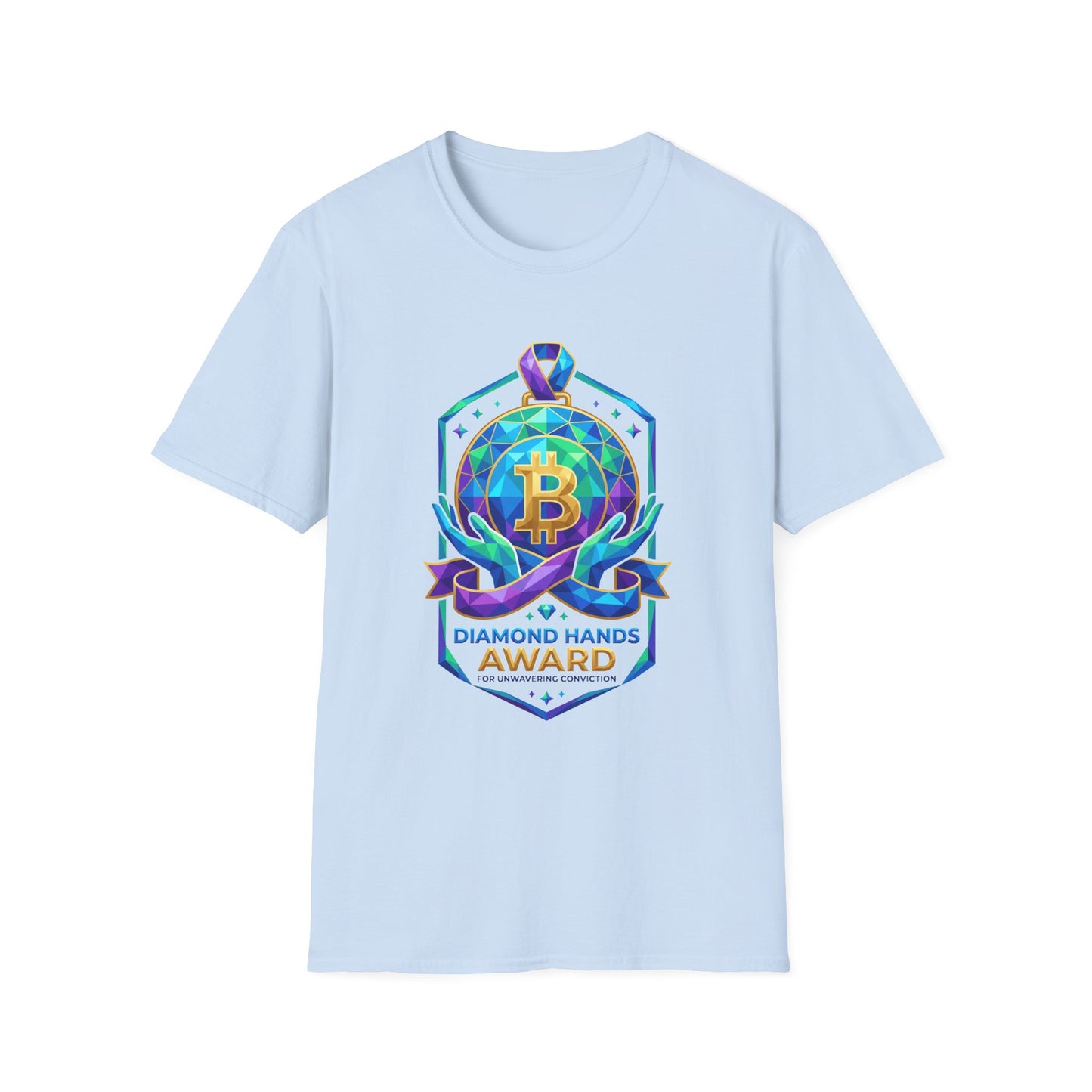 Bitcoin Diamond Hands Award T-Shirt — Crypto Investor Graphic Tee
