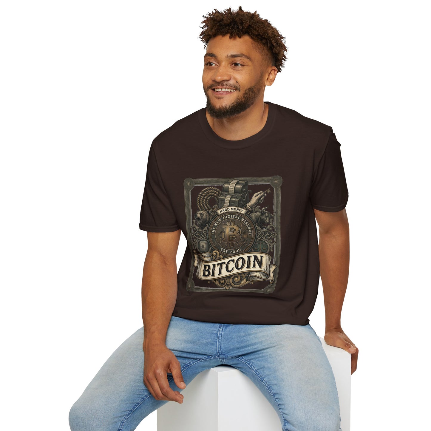 Bitcoin Steampunk T-Shirt — Vintage Crypto Emblem Tee