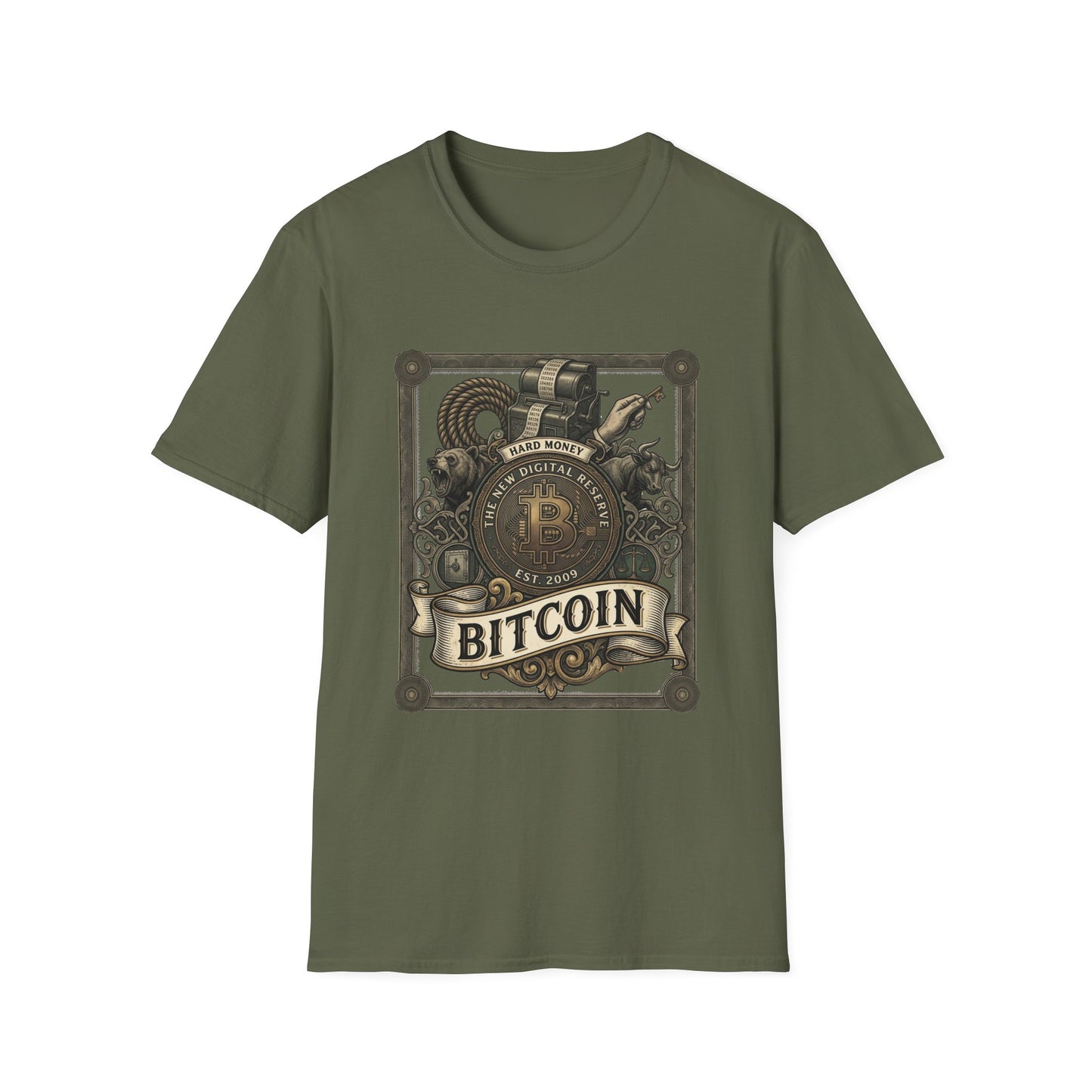 Bitcoin Steampunk T-Shirt — Vintage Crypto Emblem Tee