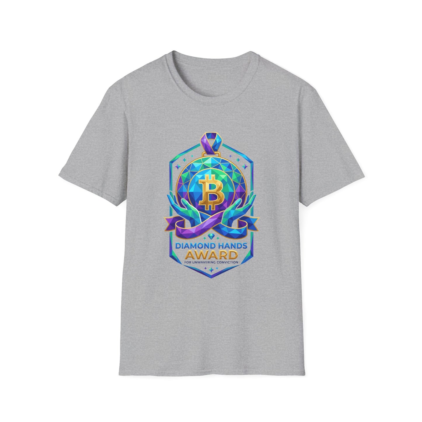 Bitcoin Diamond Hands Award T-Shirt — Crypto Investor Graphic Tee