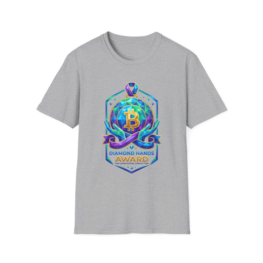 Bitcoin Diamond Hands Award T-Shirt — Crypto Investor Graphic Tee