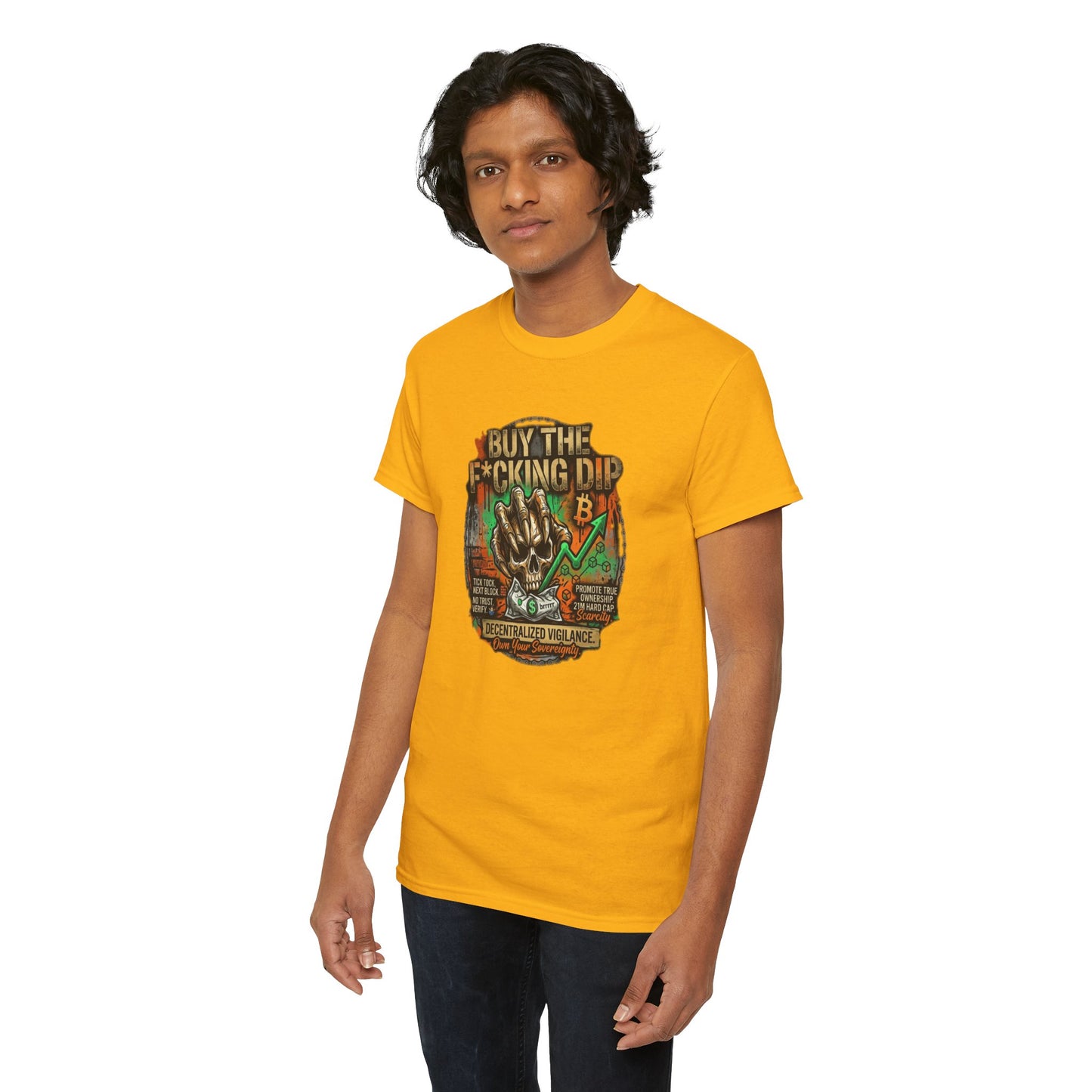 Buy The F*cking Dip Graphic Tee — Stock Market Crypto HODL Trading Shirt