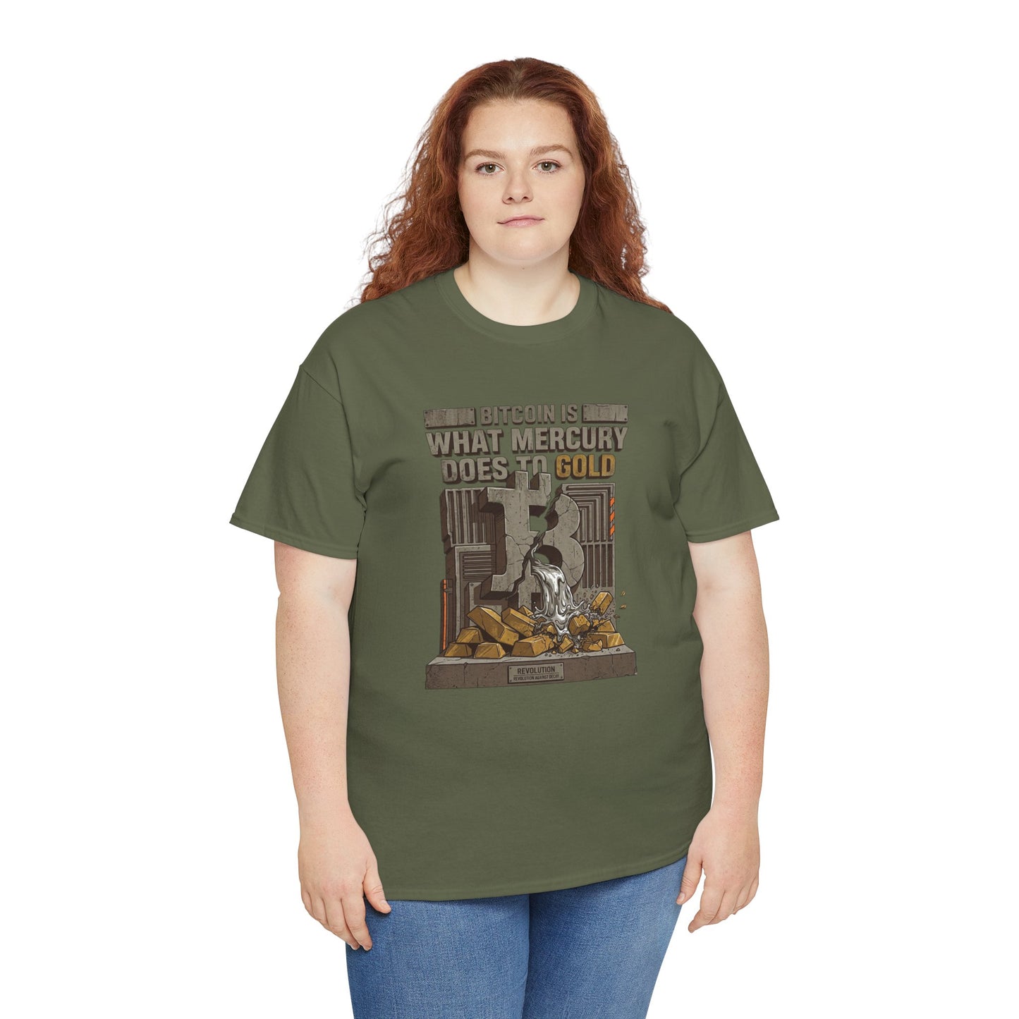 Bitcoin Mercury Effect T-Shirt — "Bitcoin is what mercury does to gold" Graphic Tee