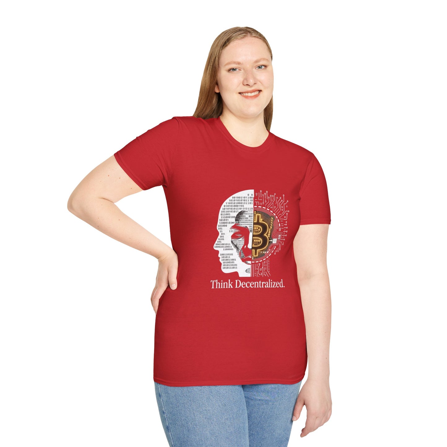 Think Decentralized Bitcoin T-Shirt — Crypto Tech Graphic Tee