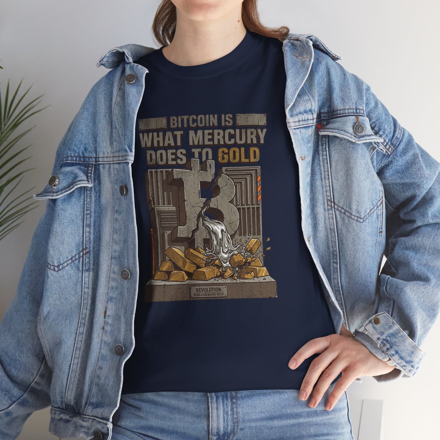 Bitcoin Mercury Effect T-Shirt — "Bitcoin is what mercury does to gold" Graphic Tee