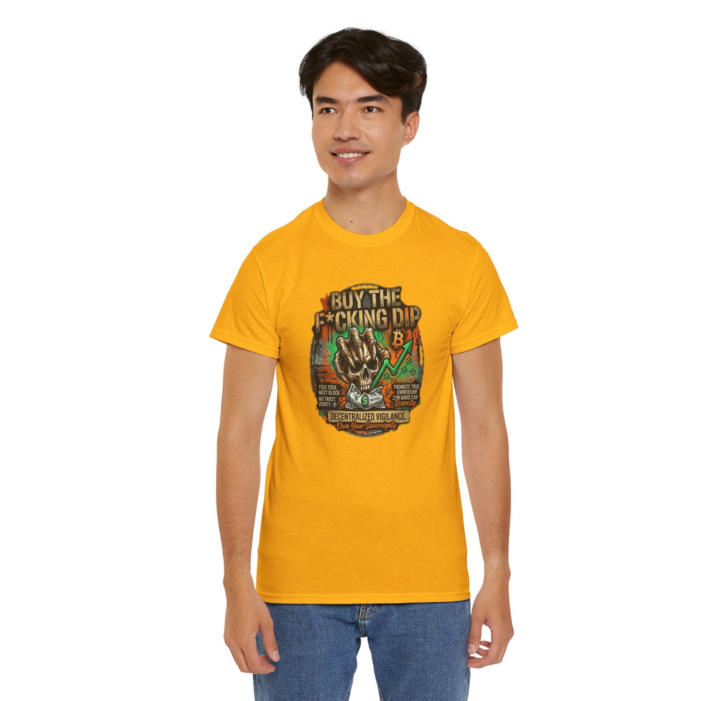 Buy The F*cking Dip Graphic Tee — Stock Market Crypto HODL Trading Shirt