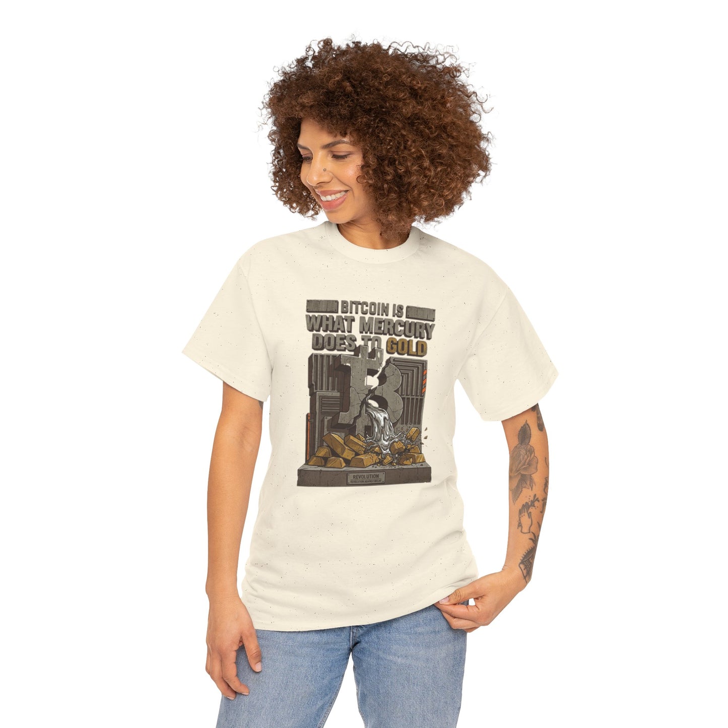Bitcoin Mercury Effect T-Shirt — "Bitcoin is what mercury does to gold" Graphic Tee