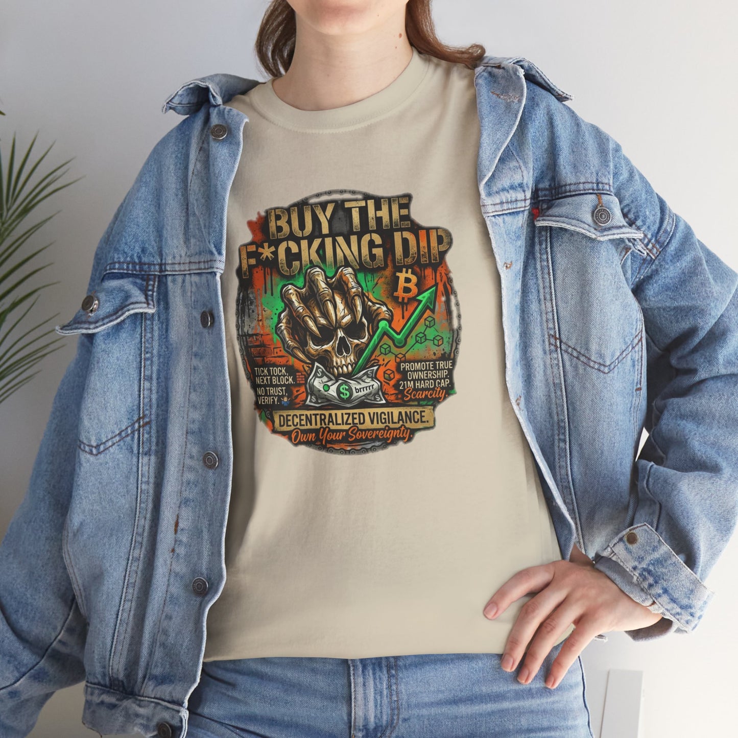 Buy The F*cking Dip Graphic Tee — Stock Market Crypto HODL Trading Shirt