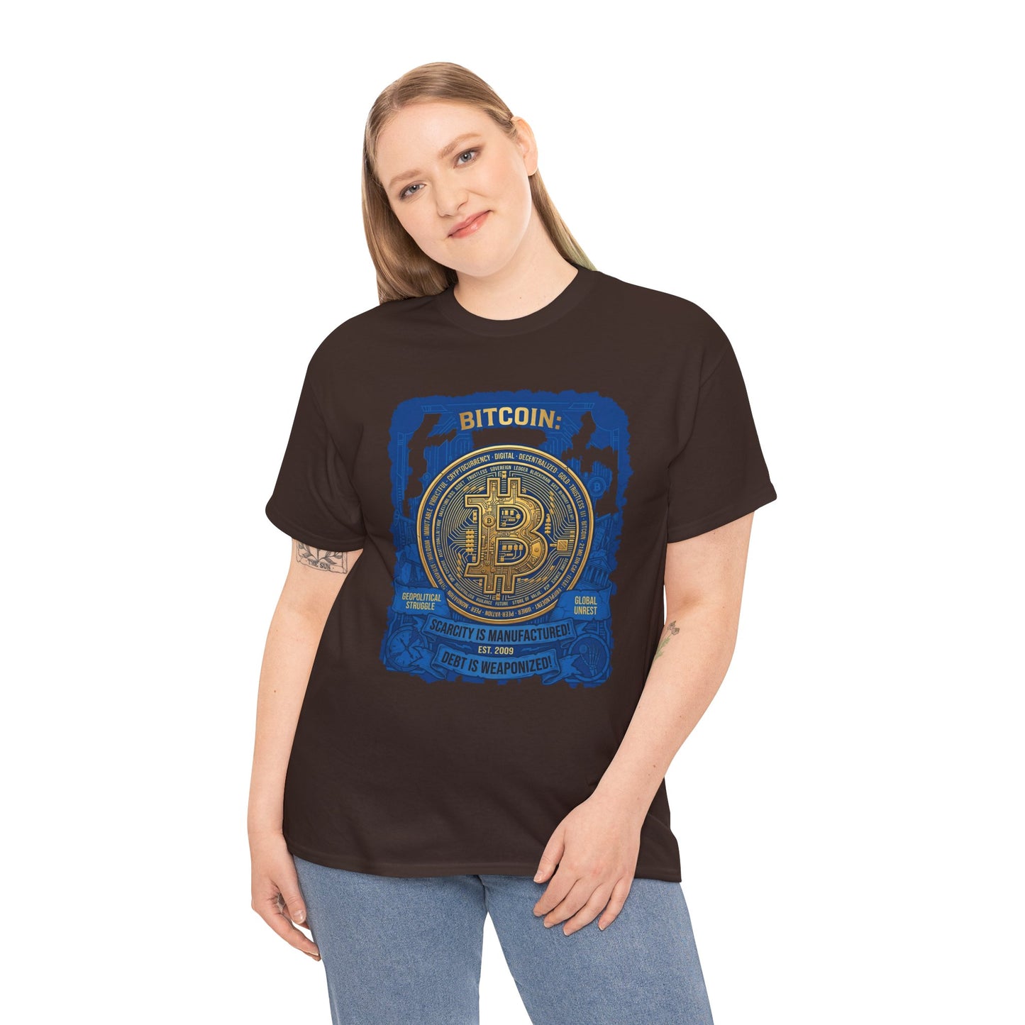 Bitcoin Vintage Coin Graphic Tee — Crypto Enthusiast T-Shirt