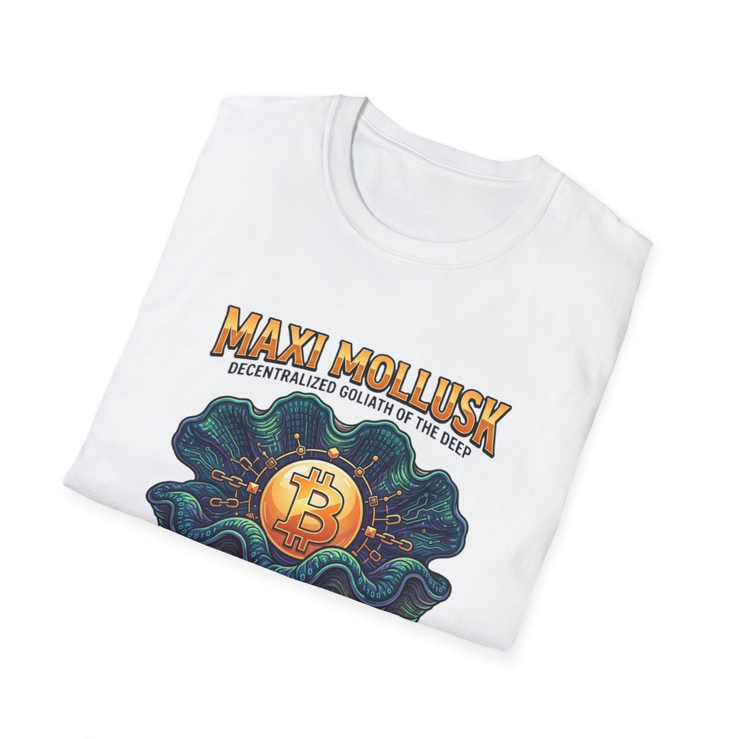 Bitcoin Pearl T-Shirt — "Maxi Mollusk" Crypto Art Tee