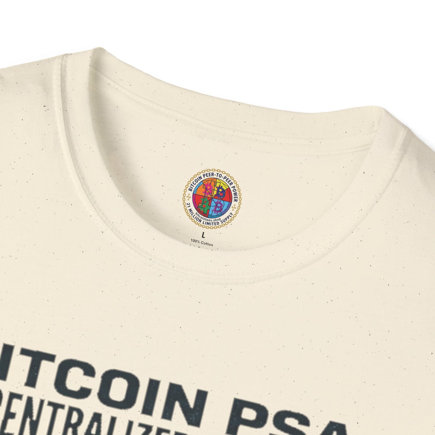 Bitcoin PSA T-Shirt — "Decentralized Vigilance: Not Your Keys, Not Your Coins"