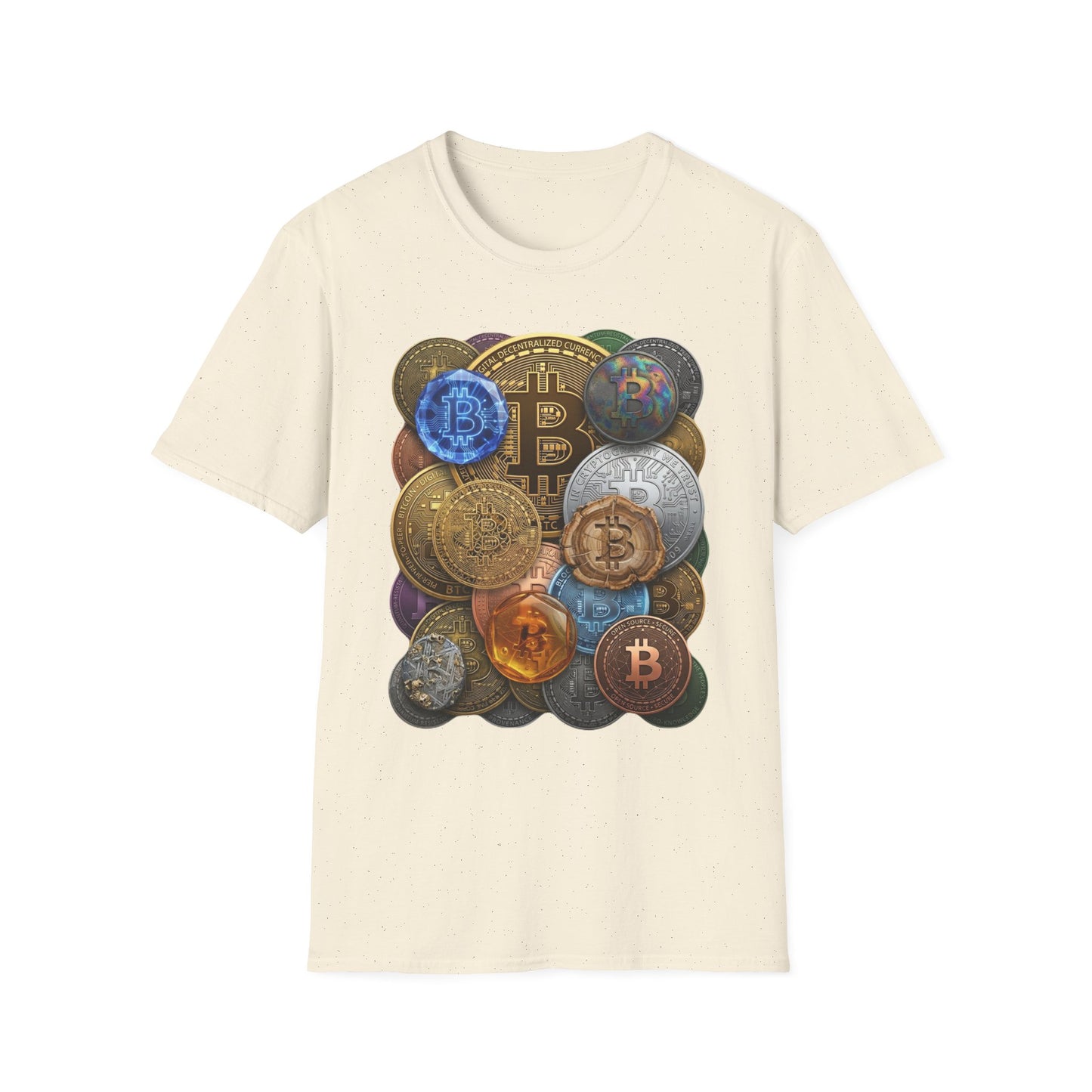 Bitcoin Crypto Coins Graphic T‑Shirt — Cryptocurrency Investor Tee