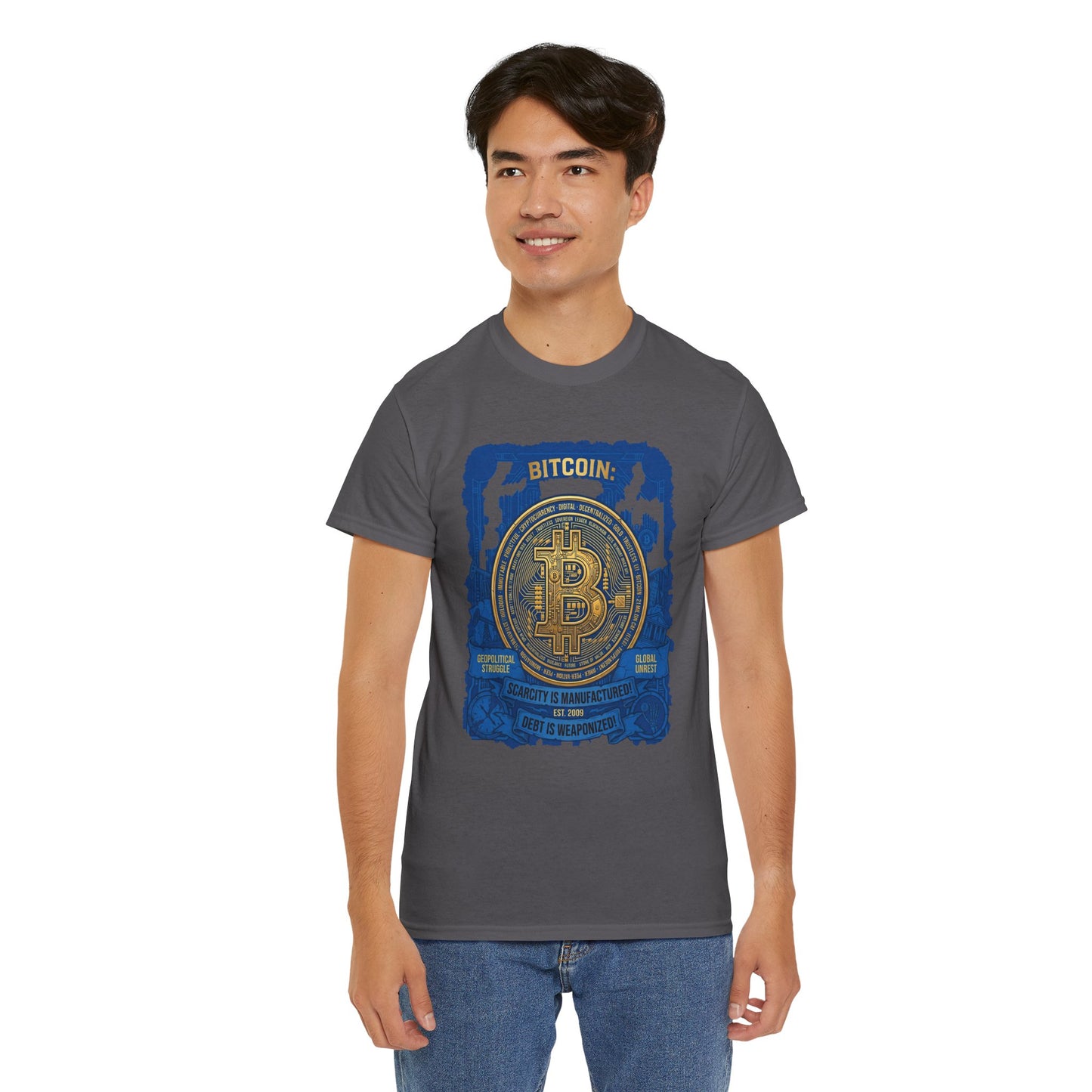 Bitcoin Vintage Coin Graphic Tee — Crypto Enthusiast T-Shirt