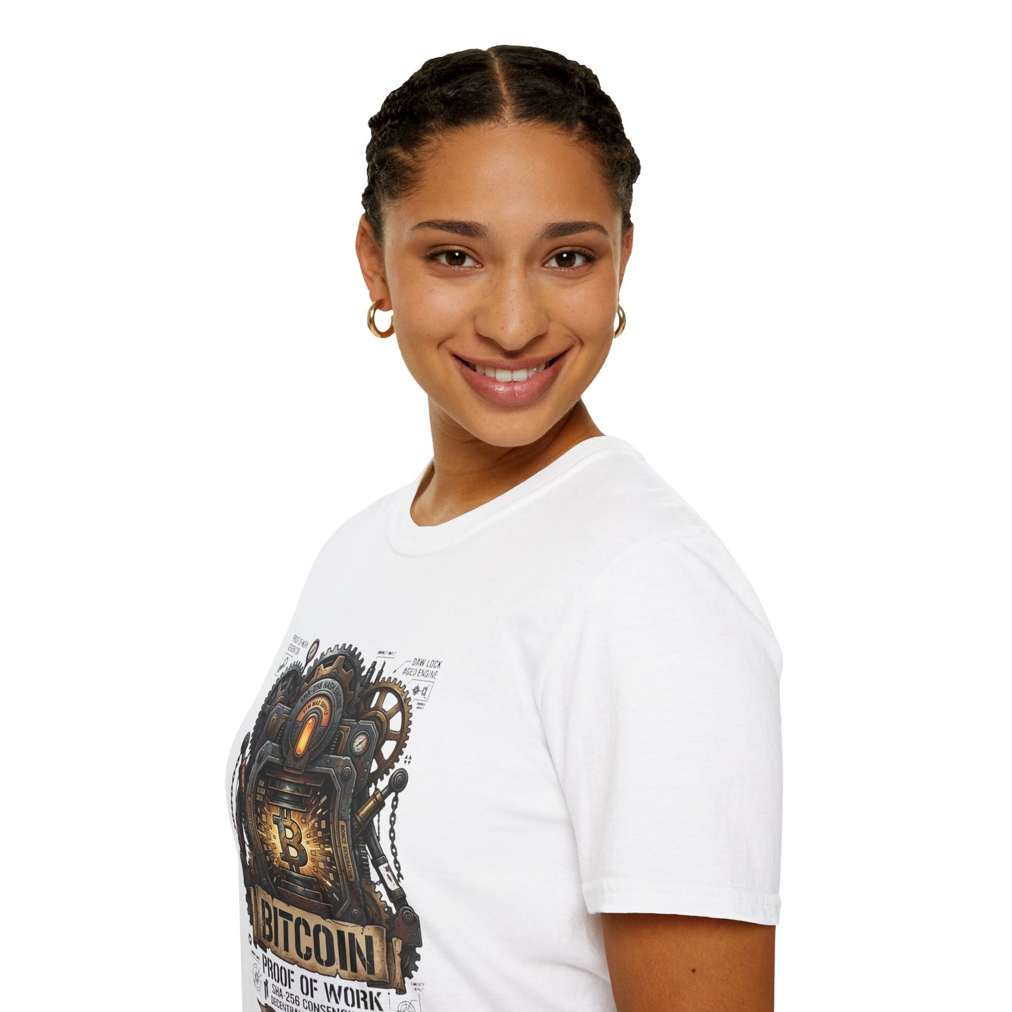 Bitcoin Proof of Work T-Shirt — Steampunk Crypto Miner Tee