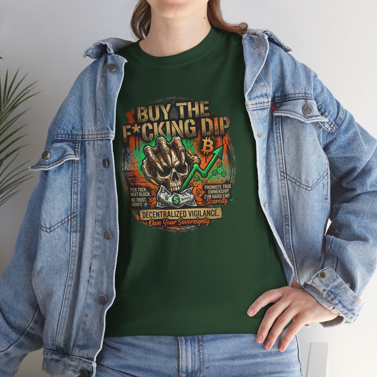 Buy The F*cking Dip Graphic Tee — Stock Market Crypto HODL Trading Shirt