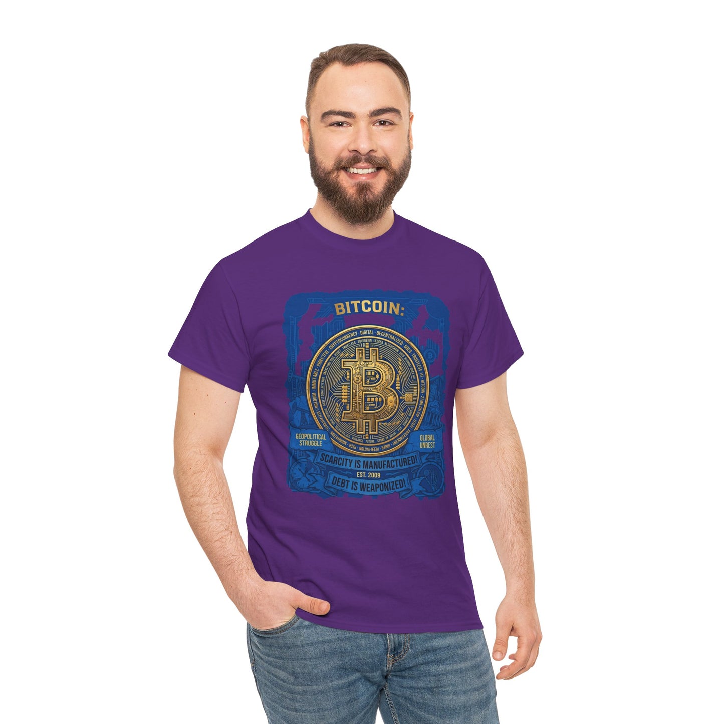 Bitcoin Vintage Coin Graphic Tee — Crypto Enthusiast T-Shirt