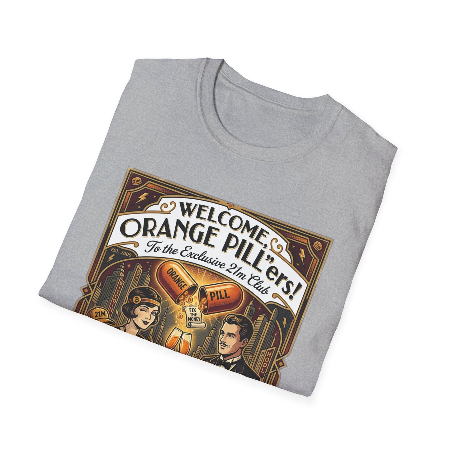 Vintage 'Welcome Orange Pill' T-Shirt — Retro Apothecary Graphic Tee