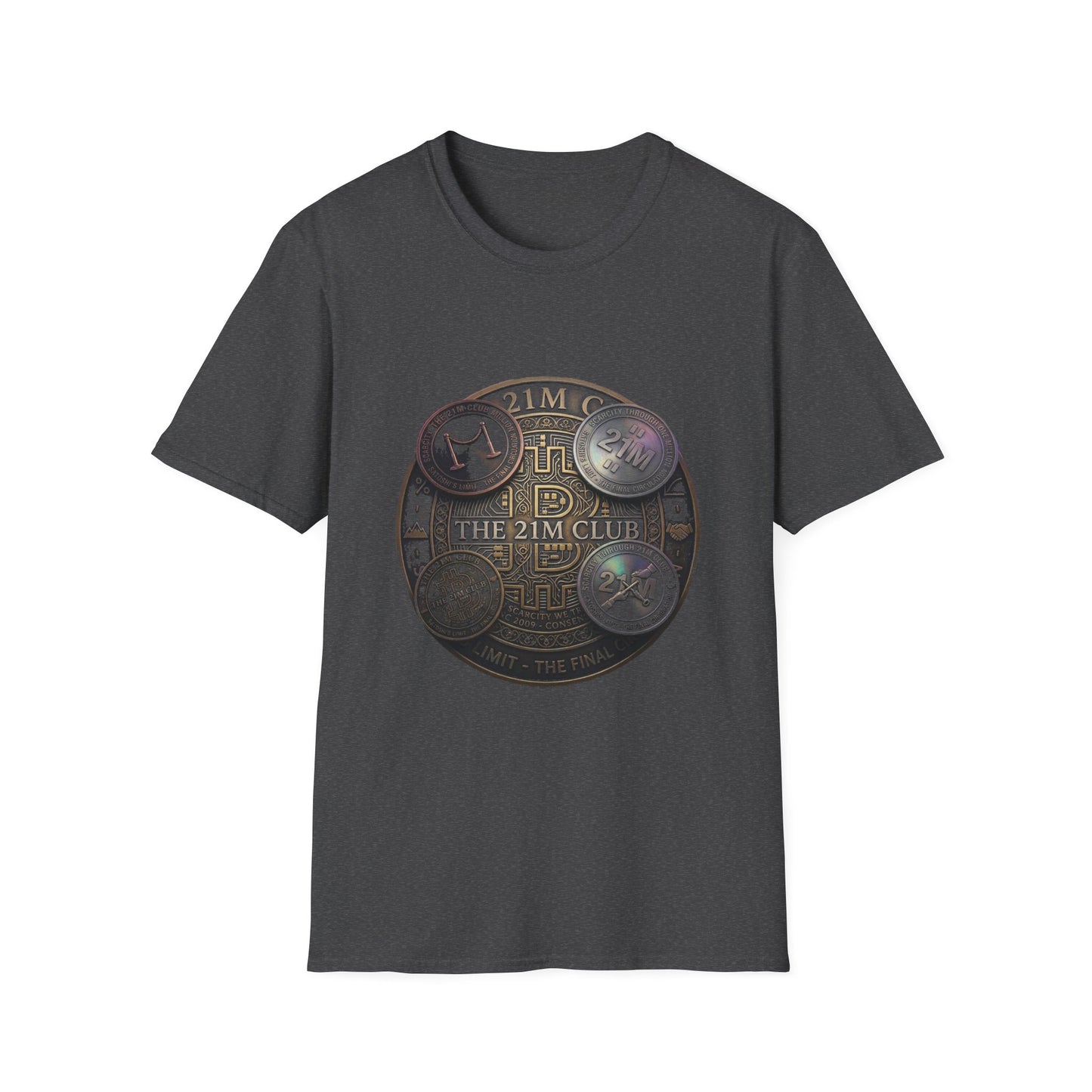 Vintage 21M Club Coin Circle T-Shirt — Retro Currency Graphic Tee