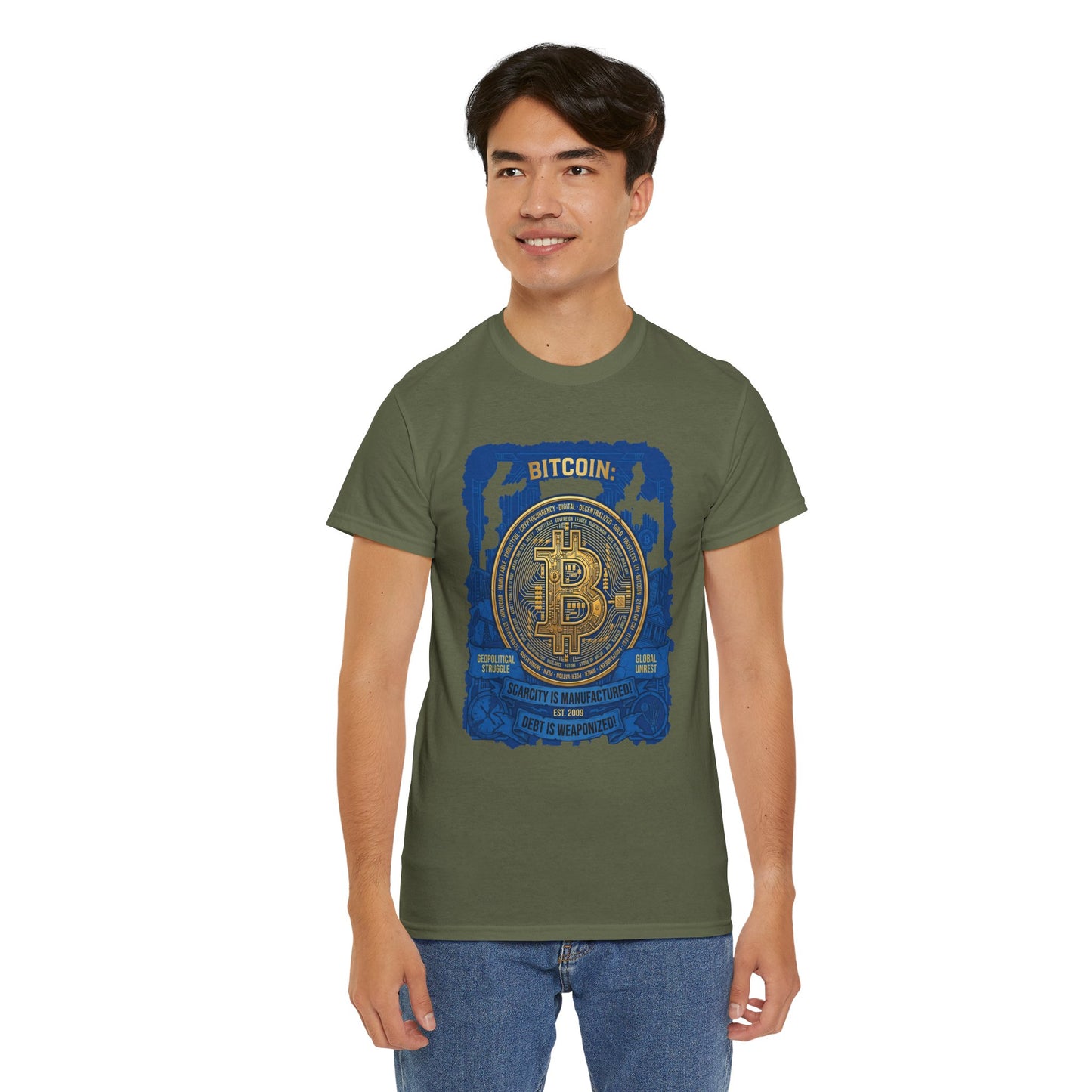 Bitcoin Vintage Coin Graphic Tee — Crypto Enthusiast T-Shirt