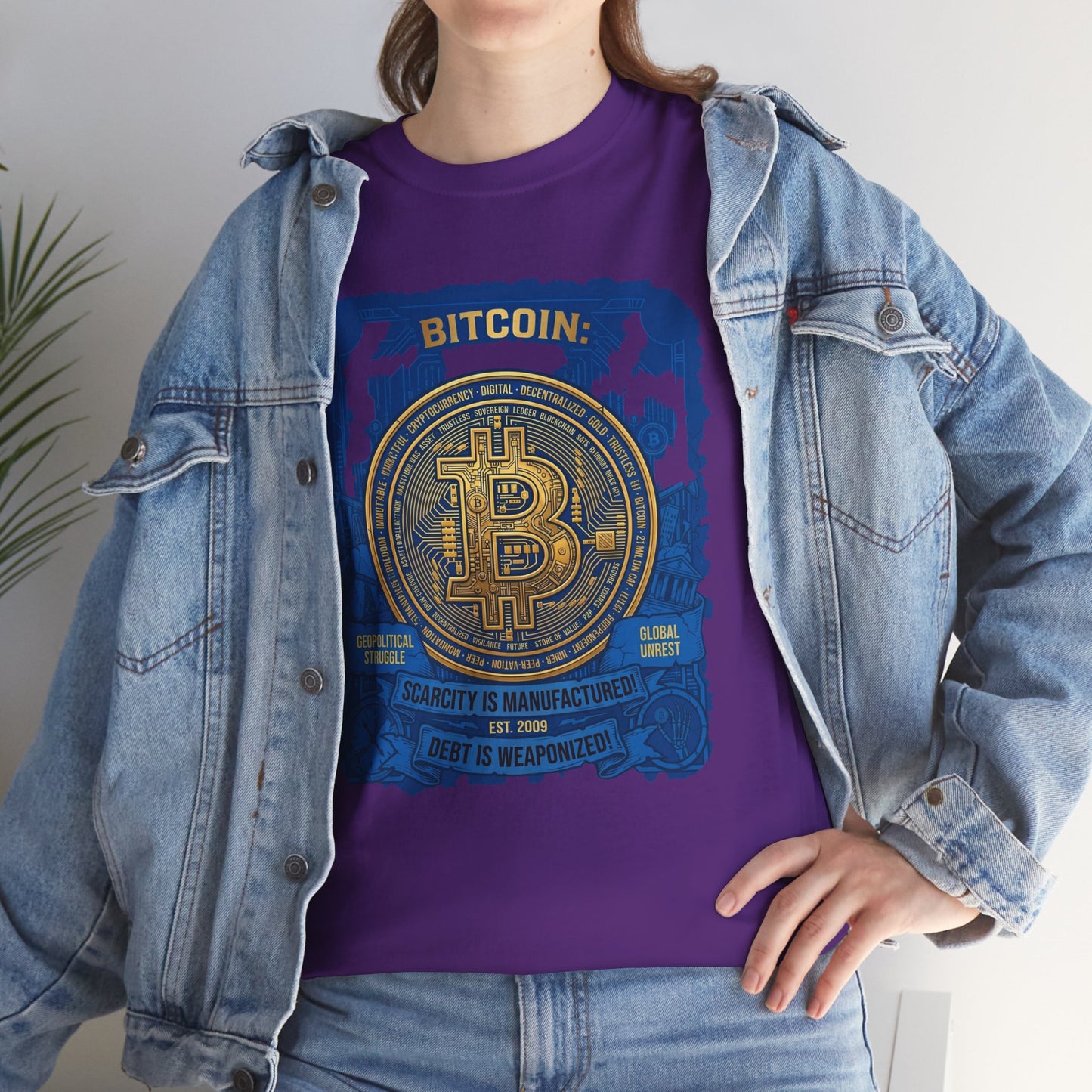 Bitcoin Vintage Coin Graphic Tee — Crypto Enthusiast T-Shirt