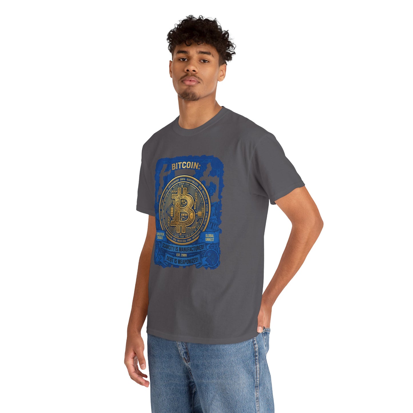 Bitcoin Vintage Coin Graphic Tee — Crypto Enthusiast T-Shirt
