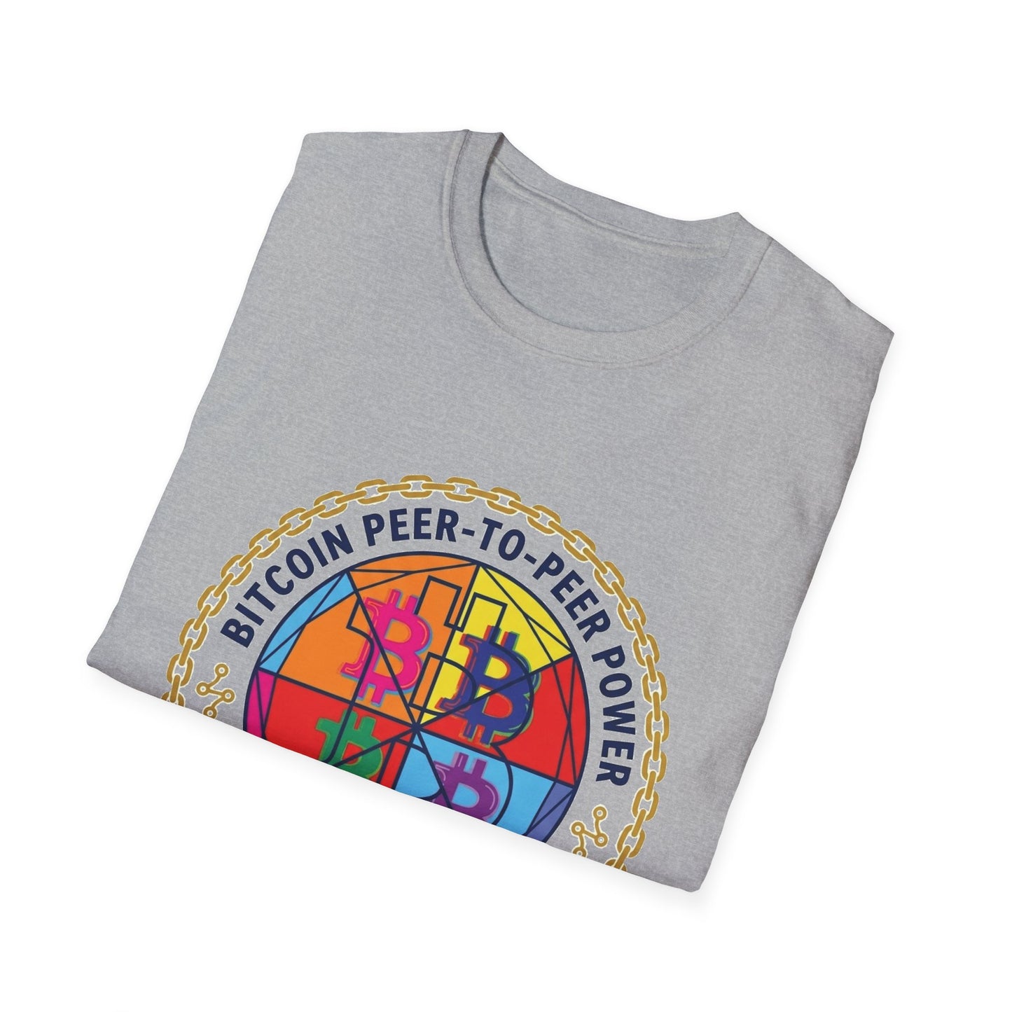 Bitcointees Colorwheel Logo T-Shirt — Crypto Peer-to-Peer Graphic Tee