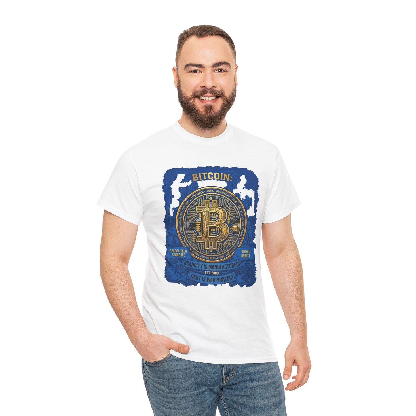 Bitcoin Vintage Coin Graphic Tee — Crypto Enthusiast T-Shirt