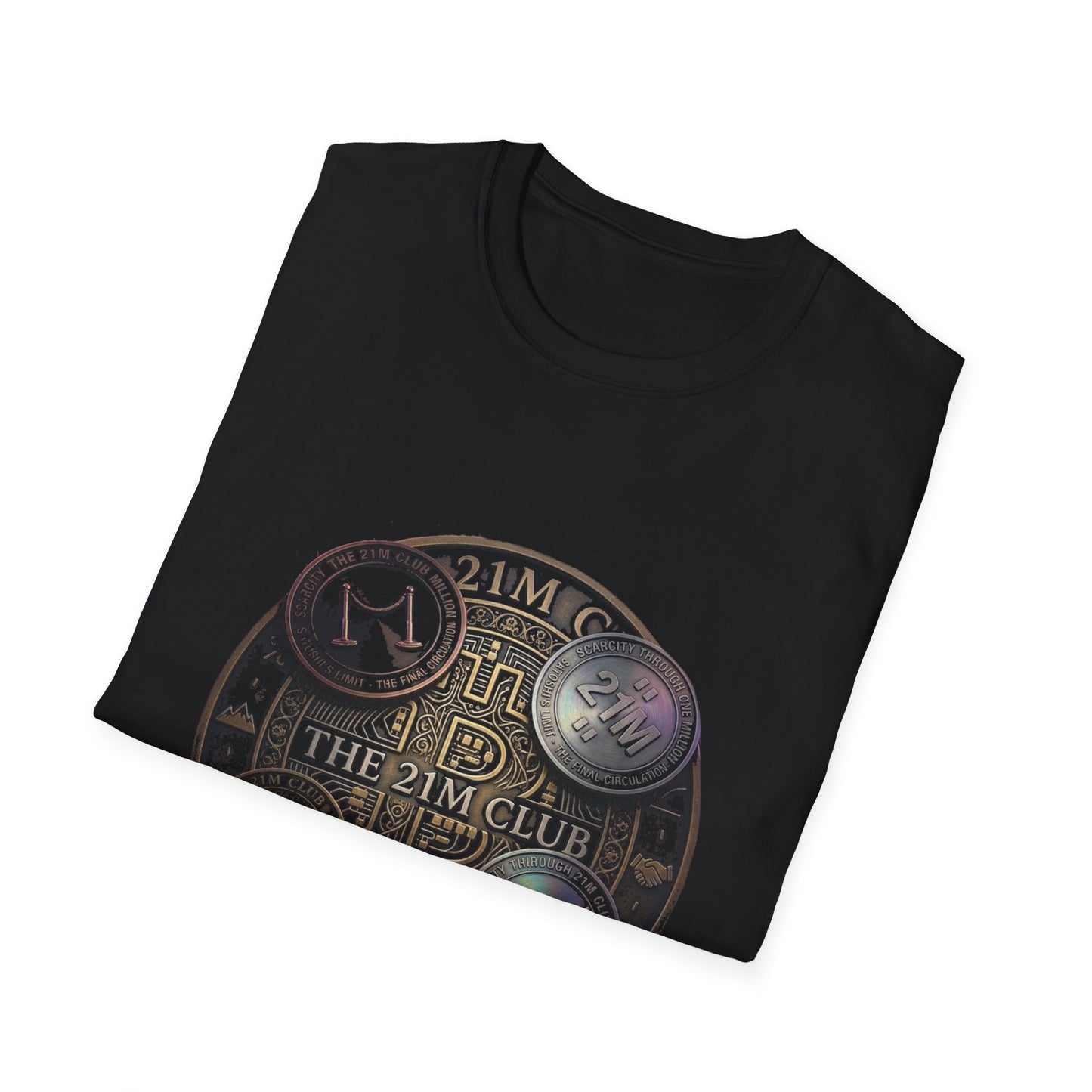 Vintage 21M Club Coin Circle T-Shirt — Retro Currency Graphic Tee