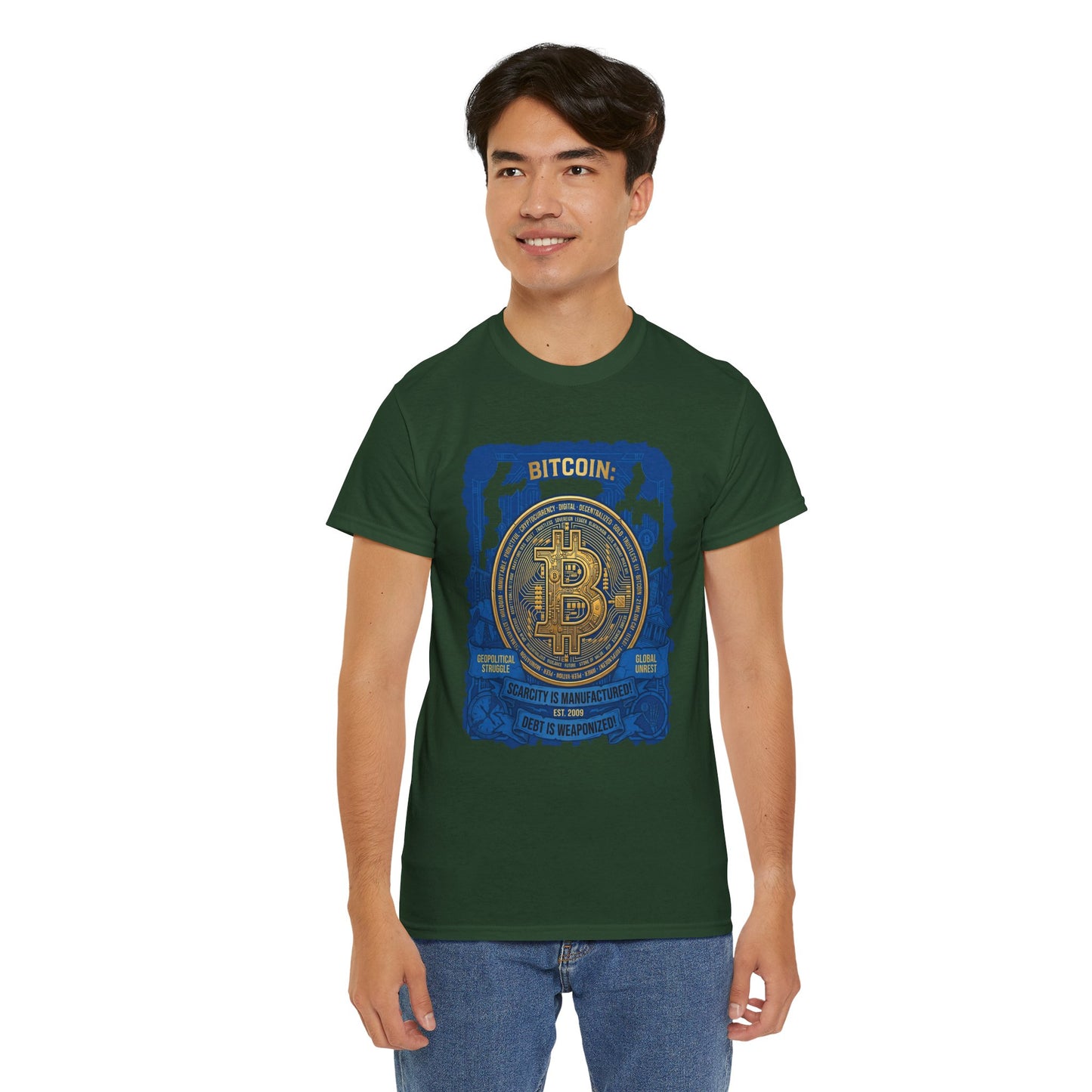 Bitcoin Vintage Coin Graphic Tee — Crypto Enthusiast T-Shirt