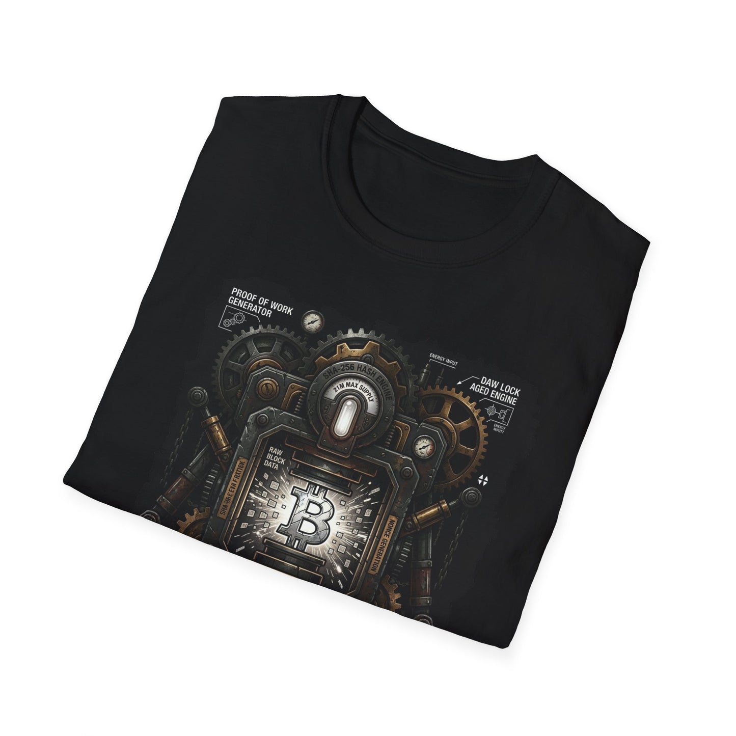 Bitcoin Proof of Work T-Shirt — Crypto Miner Vintage Graphic Tee