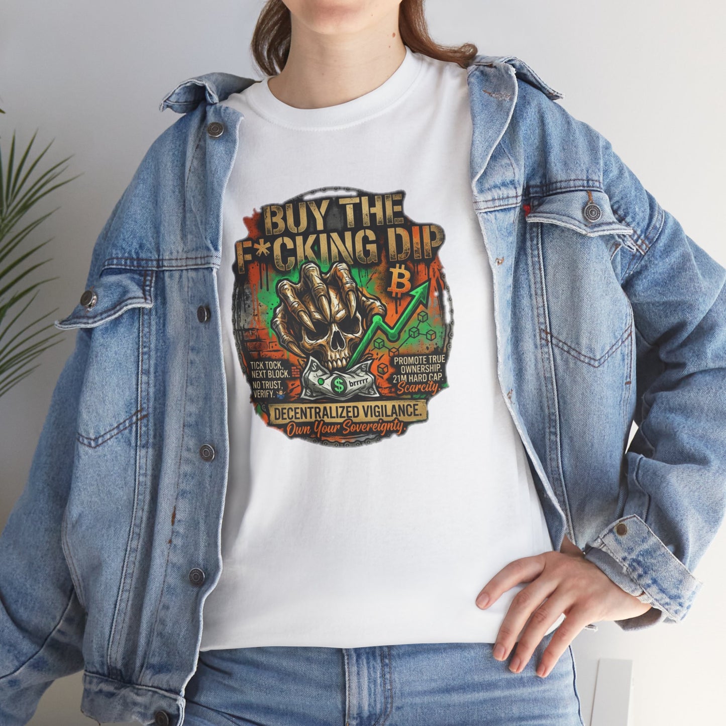Buy The F*cking Dip Graphic Tee — Stock Market Crypto HODL Trading Shirt