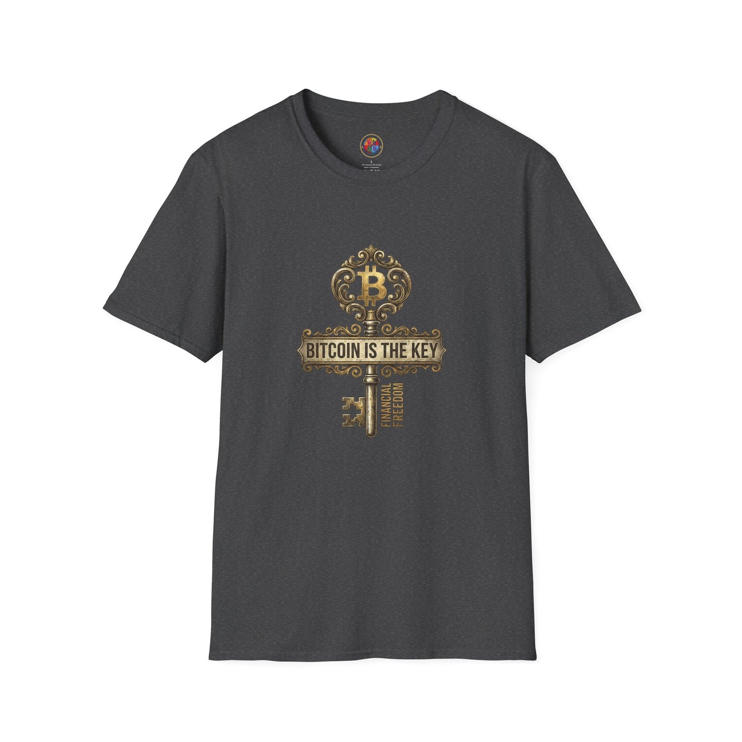 Bitcoin Is The Key Graphic T-Shirt — Vintage Key Crypto Tee