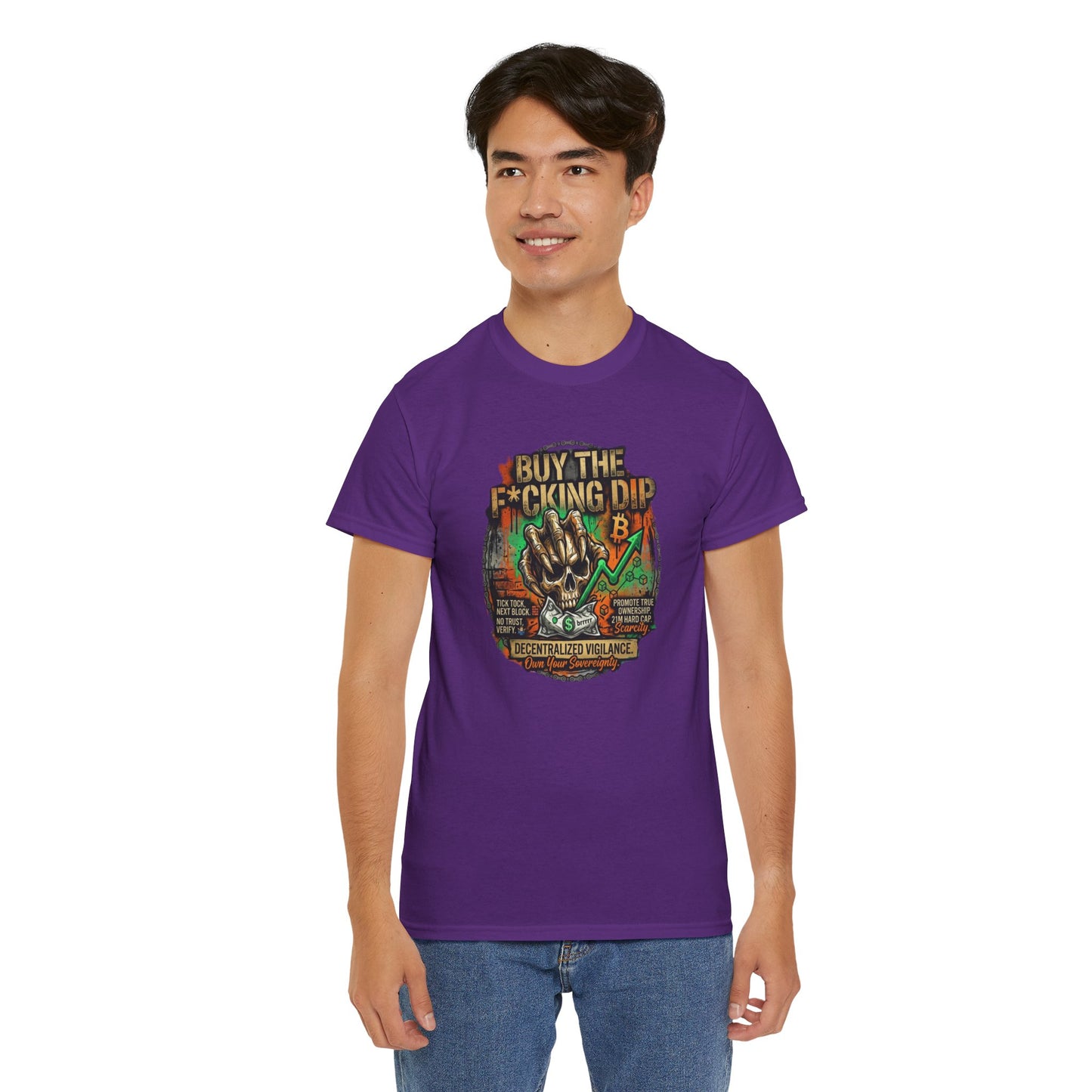 Buy The F*cking Dip Graphic Tee — Stock Market Crypto HODL Trading Shirt