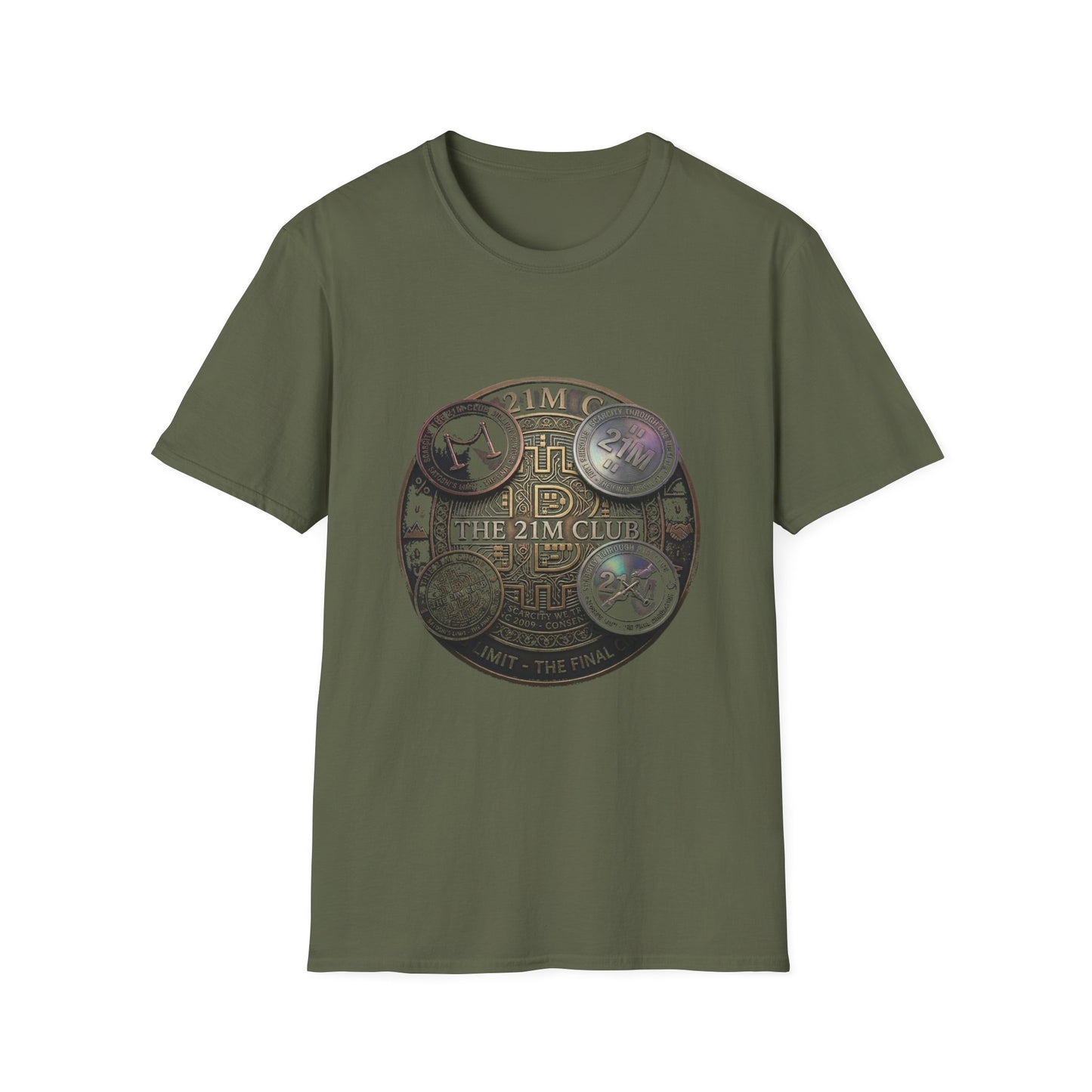 Vintage 21M Club Coin Circle T-Shirt — Retro Currency Graphic Tee
