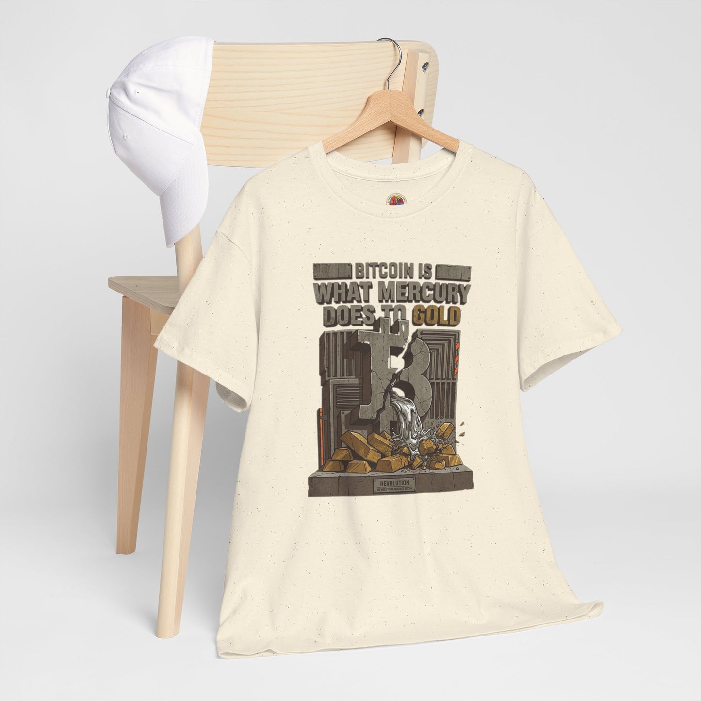 Bitcoin Mercury Effect T-Shirt — "Bitcoin is what mercury does to gold" Graphic Tee
