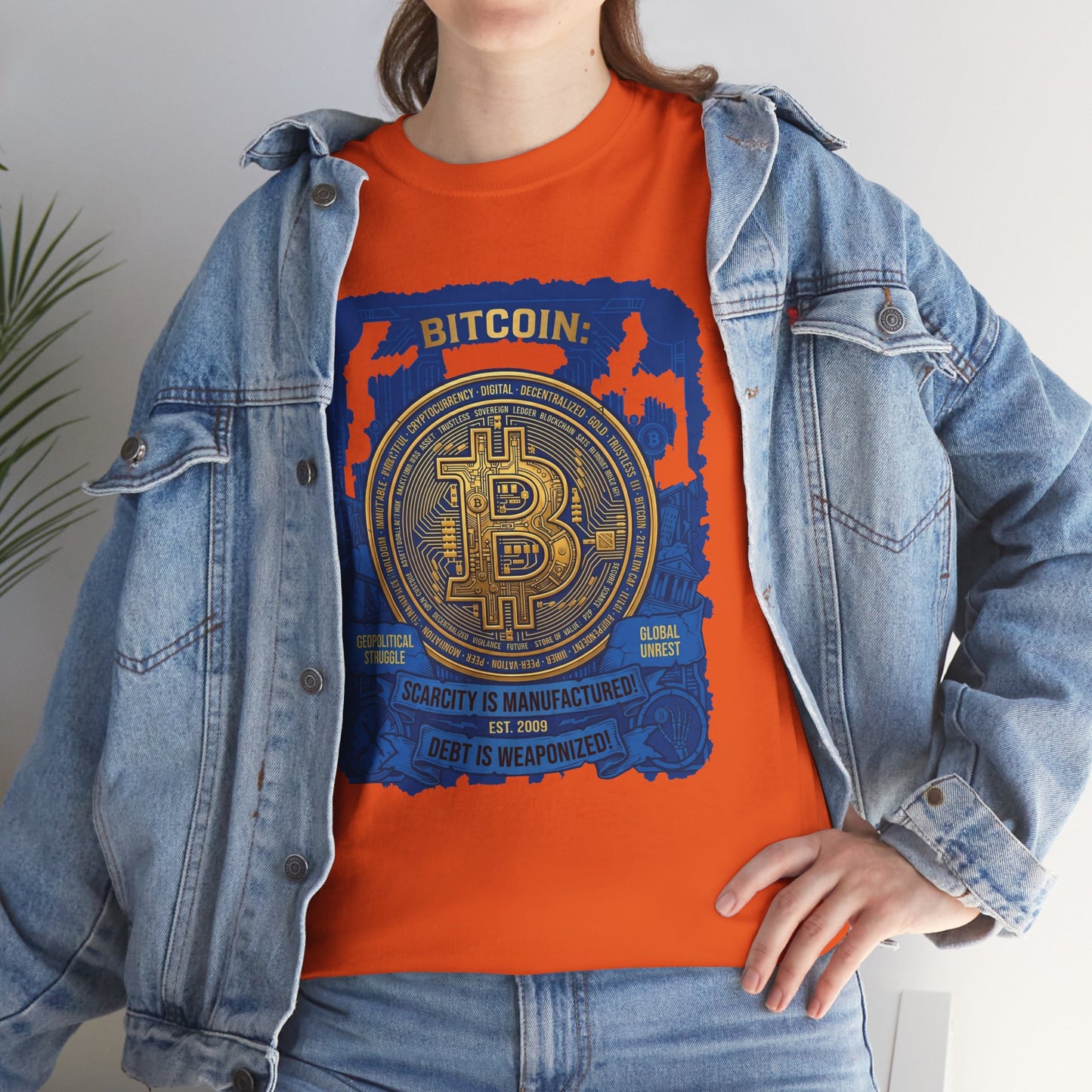 Bitcoin Vintage Coin Graphic Tee — Crypto Enthusiast T-Shirt