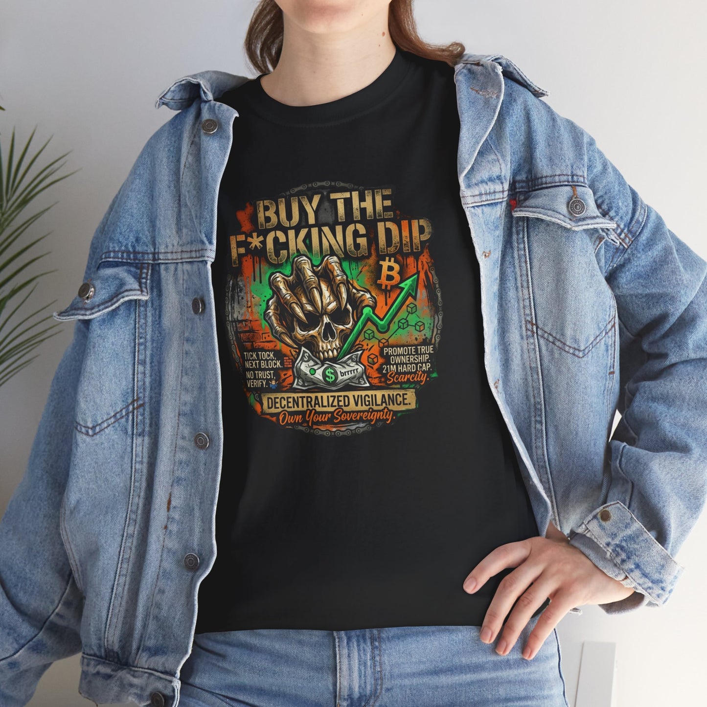 Buy The F*cking Dip Graphic Tee — Stock Market Crypto HODL Trading Shirt