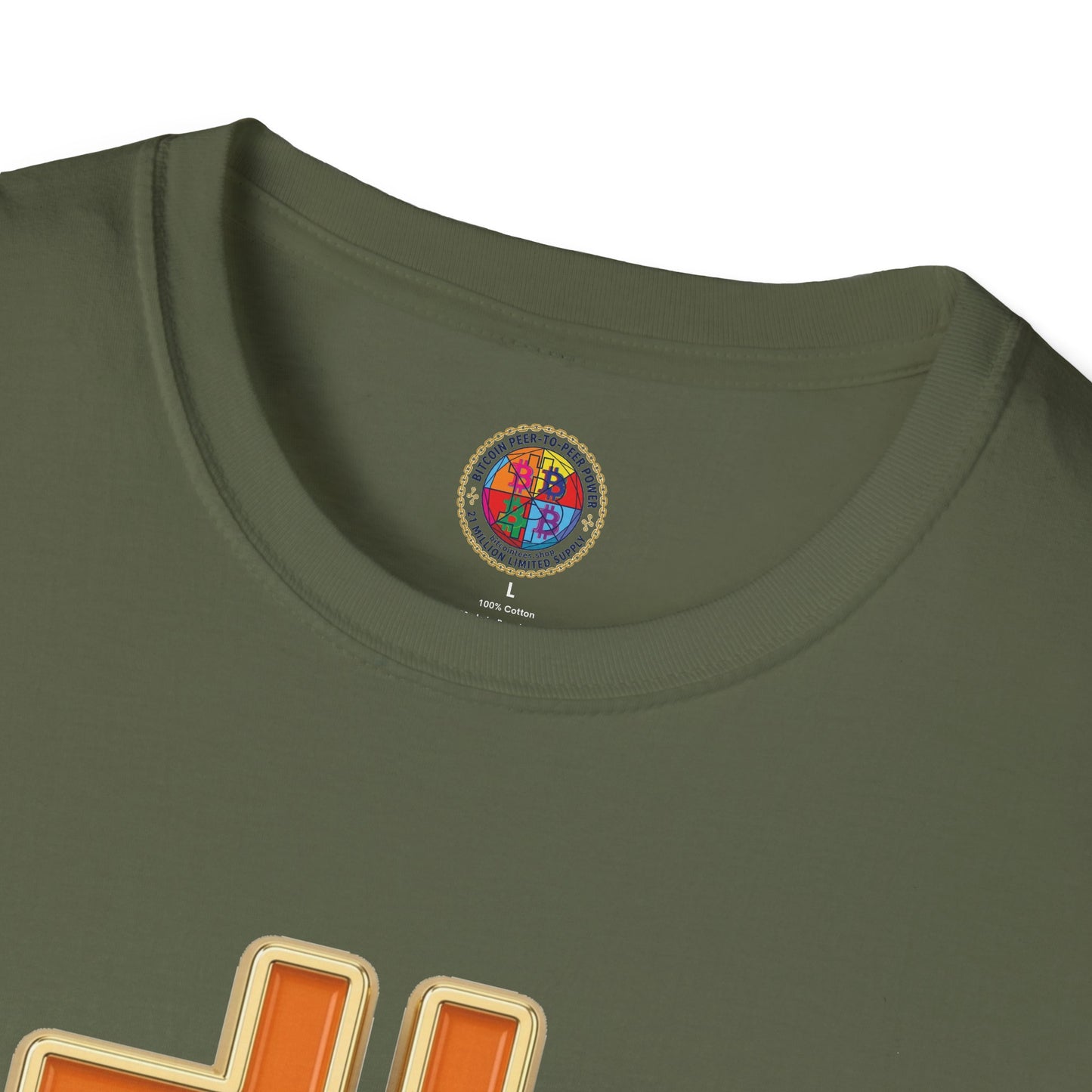Bitcoin Enamel Logo T-Shirt — Retro Orange Crypto Tee