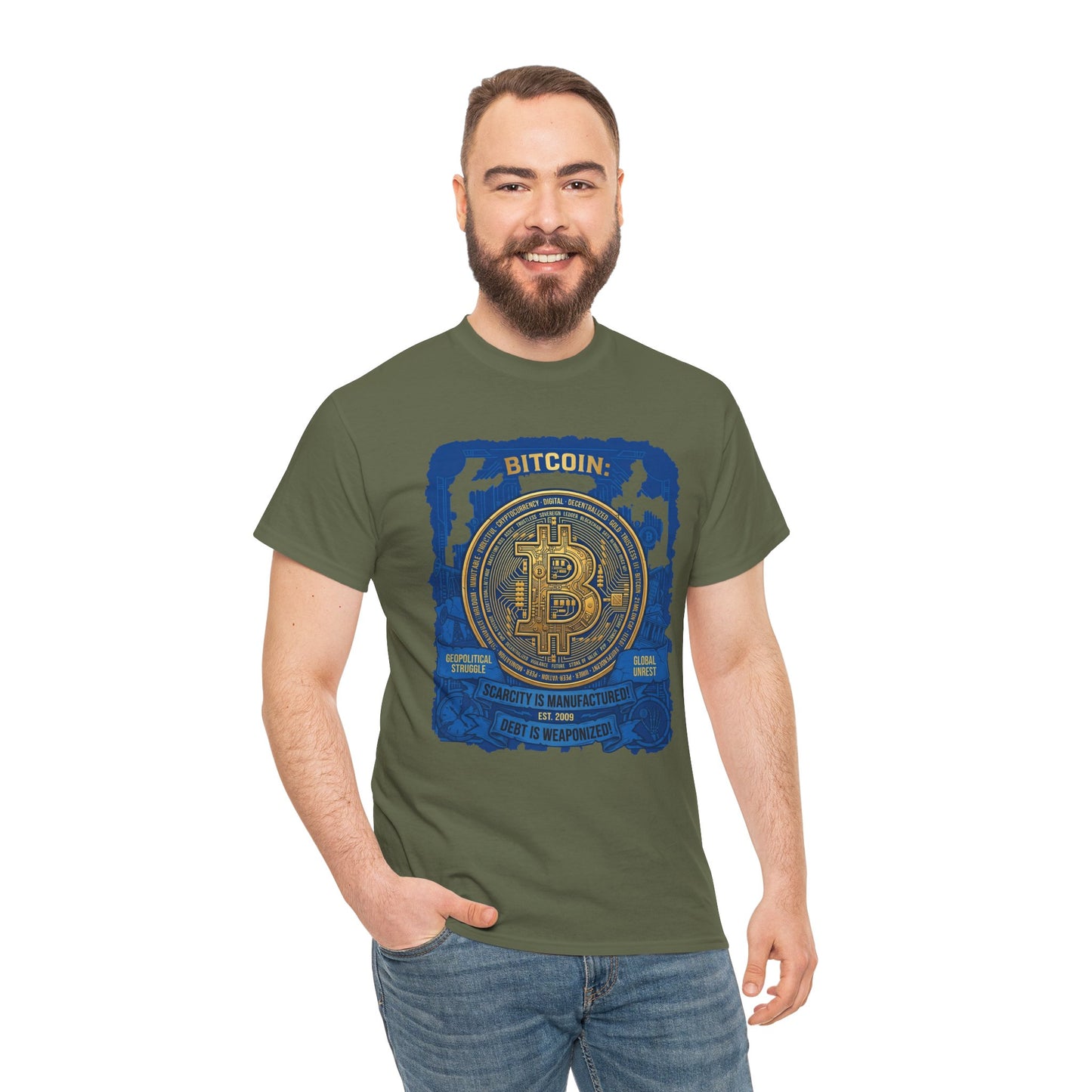 Bitcoin Vintage Coin Graphic Tee — Crypto Enthusiast T-Shirt