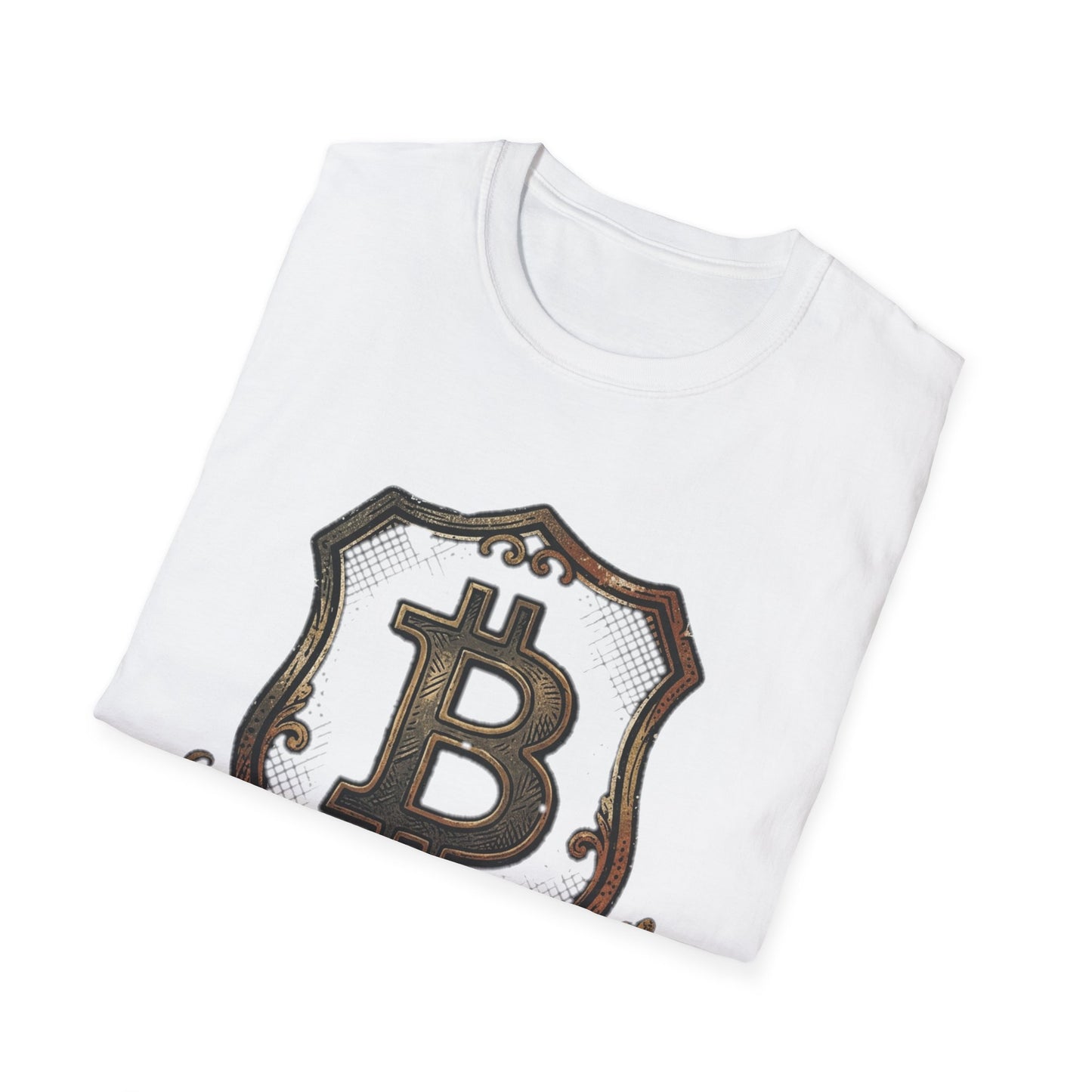 Bitcoin Crest T-Shirt — Vintage Cryptocurrency Emblem Tee