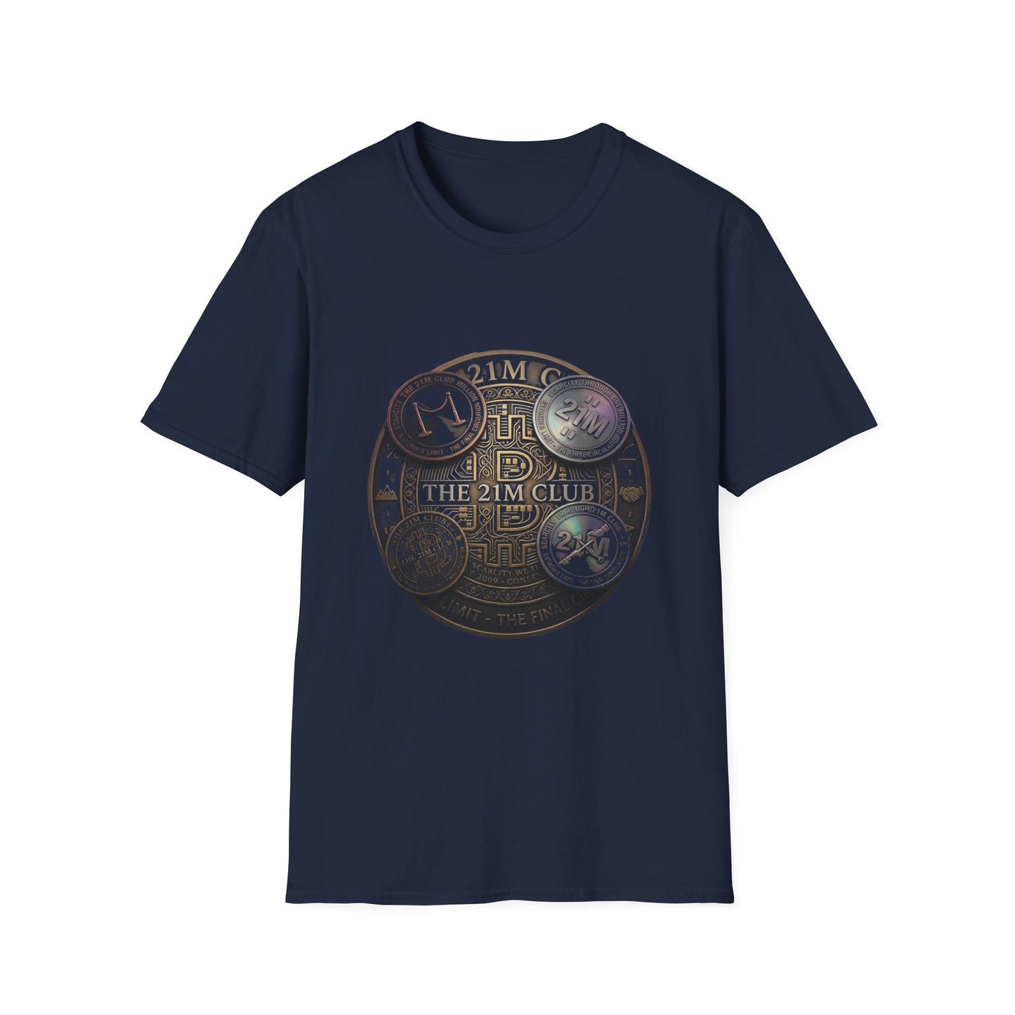 Vintage 21M Club Coin Circle T-Shirt — Retro Currency Graphic Tee