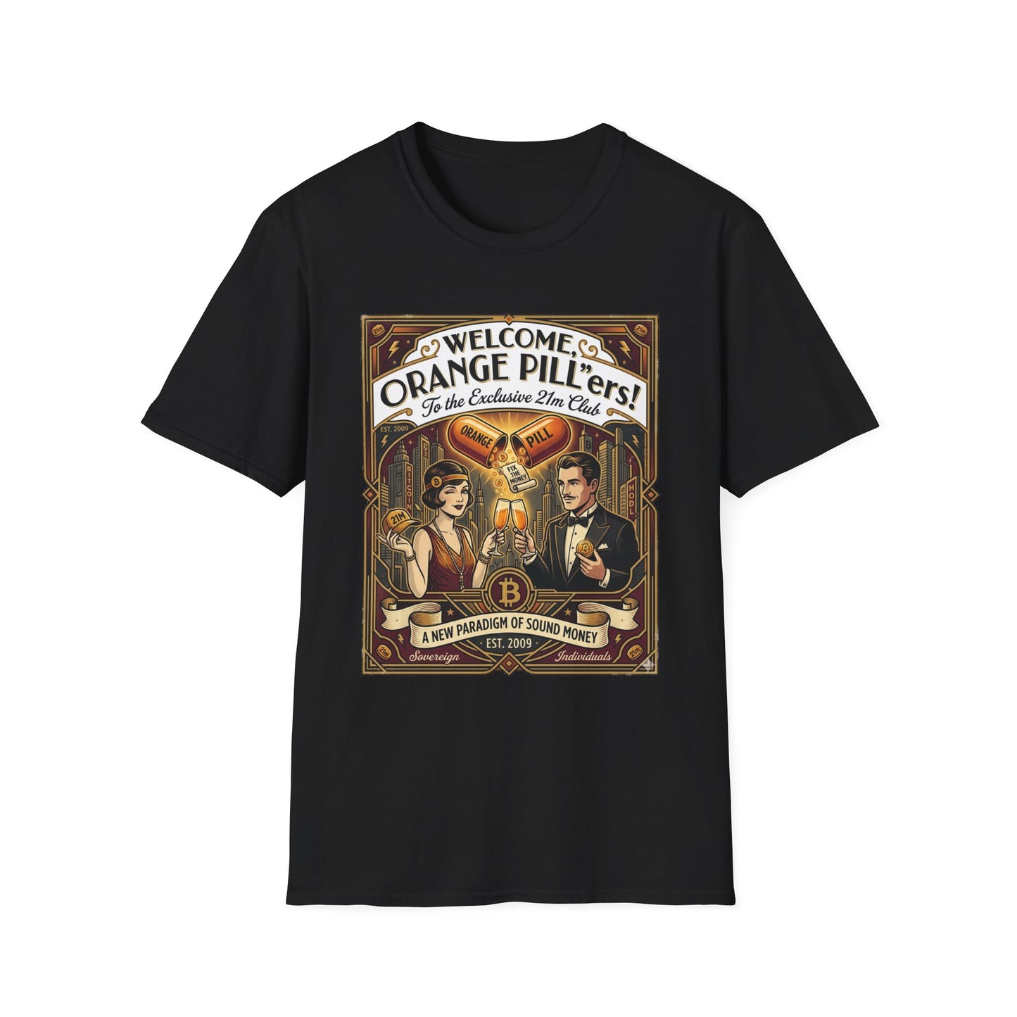 Vintage 'Welcome Orange Pill' T-Shirt — Retro Apothecary Graphic Tee